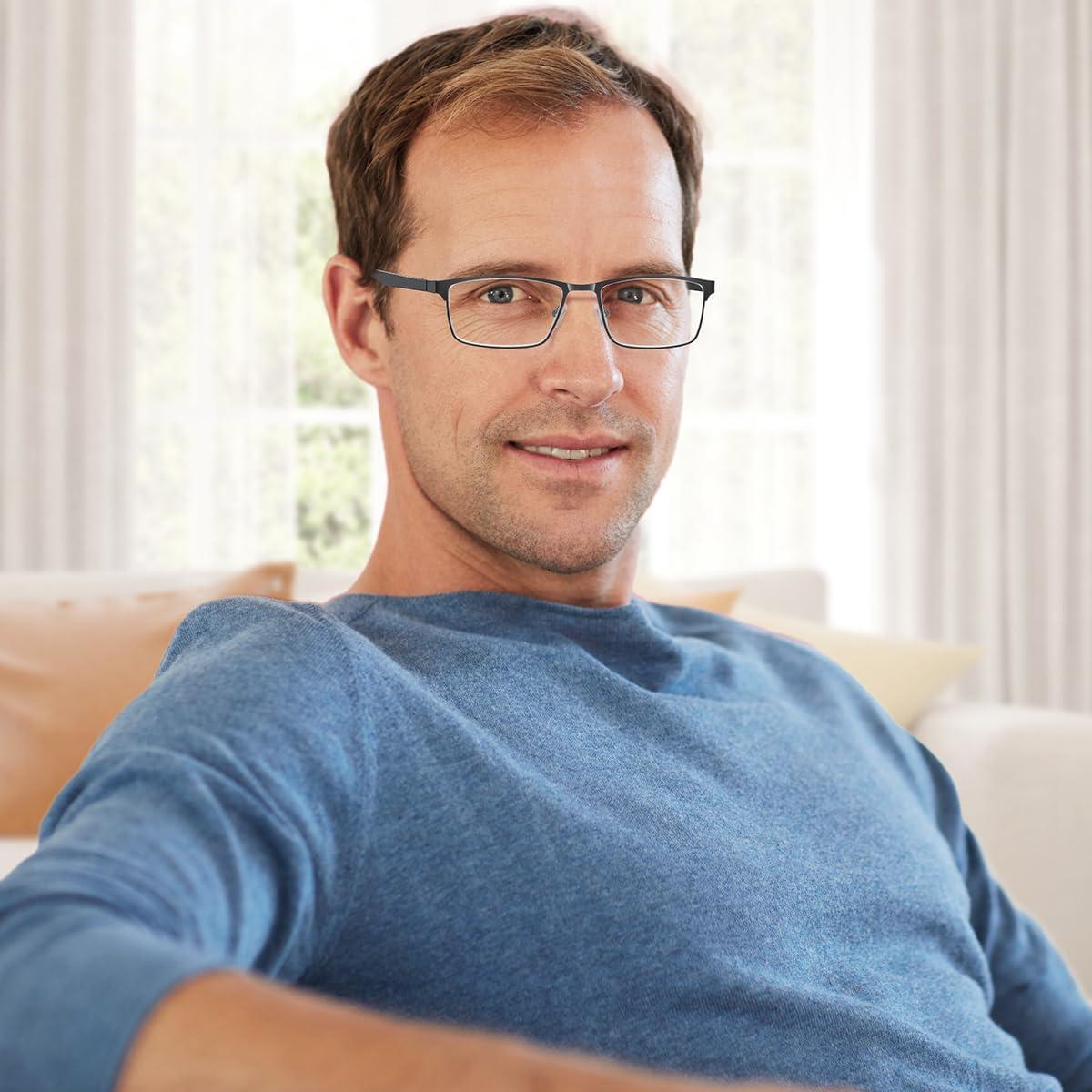 Gafas de lectura EYECEDAR 5-Pack hombres 1.5x con luz azul