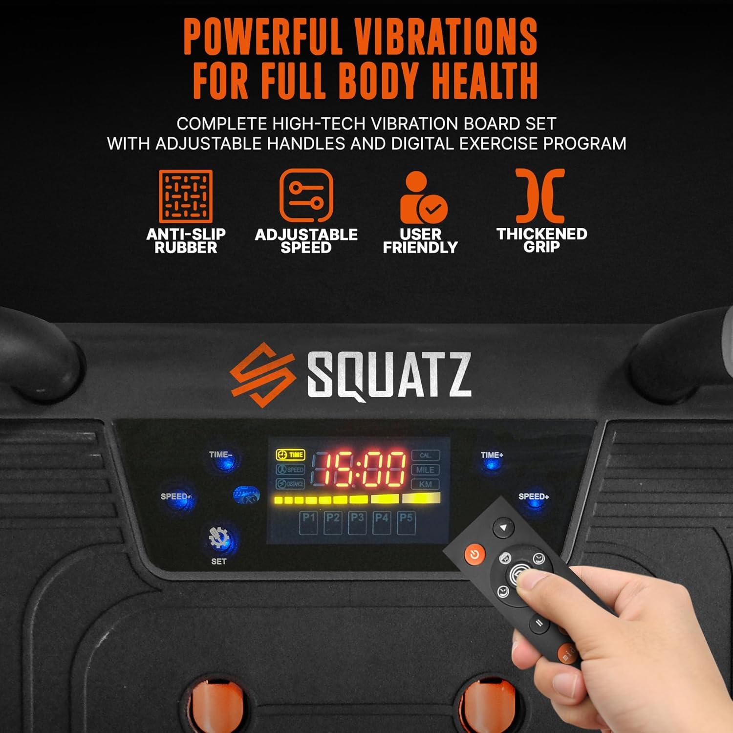 Máquina de Ejercicio SQUATZ SQVBK-1 con Vibración y Accesorios