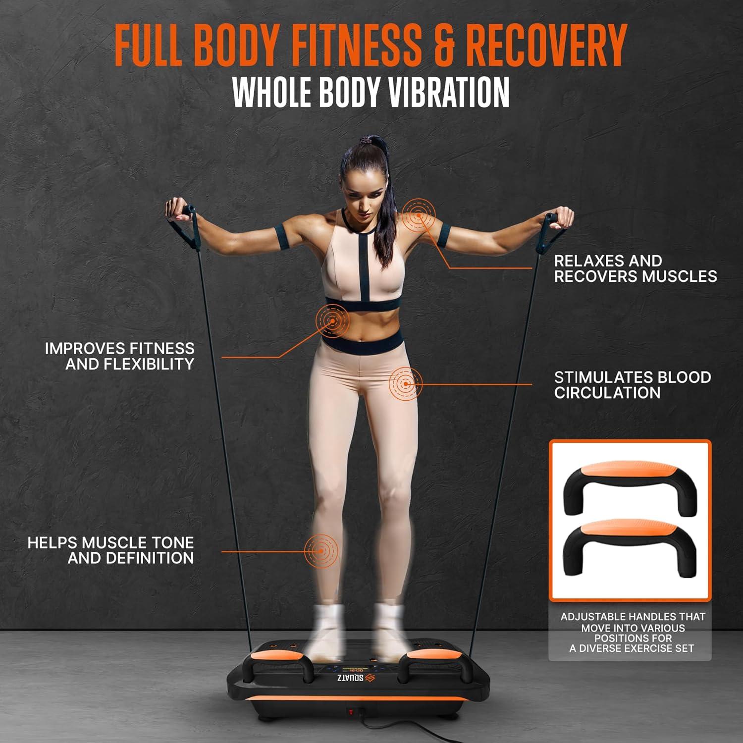 Máquina de Ejercicio SQUATZ SQVBK-1 con Vibración y Accesorios