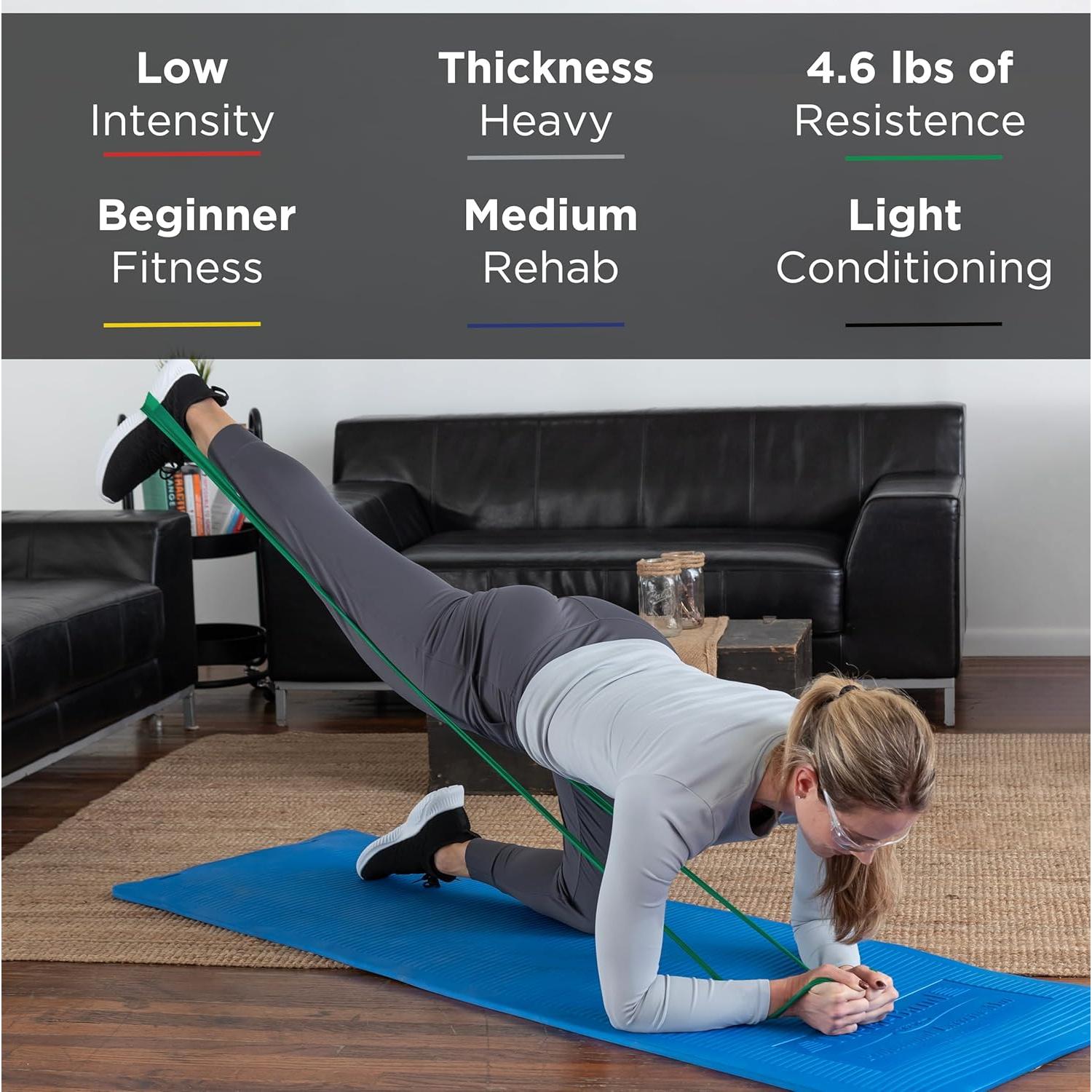 Bandas de Resistencia THERABAND Láttex Verde Pesado 1.52m