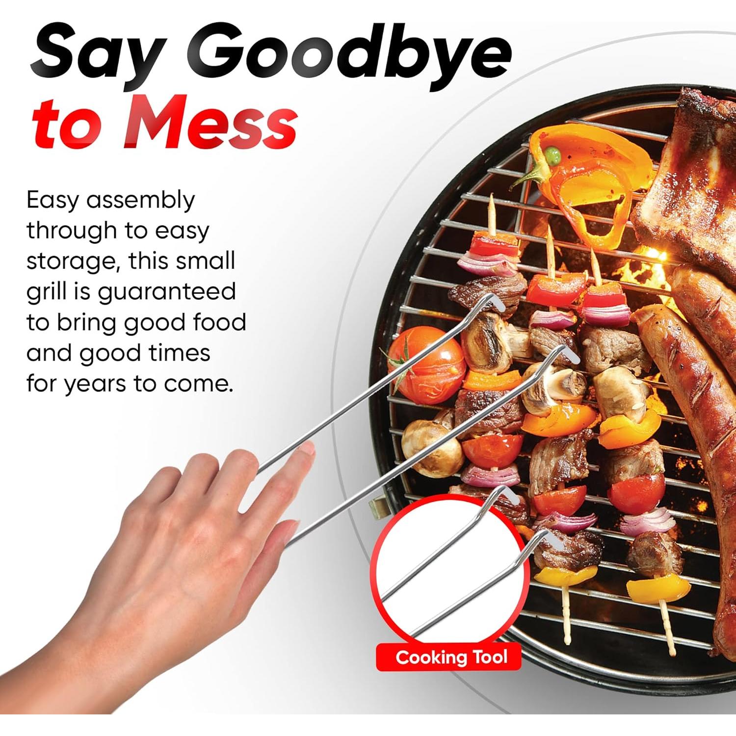 Parrilla de Carbón Portátil Gas One CG-14 - 35.56 cm, Doble Ventilación