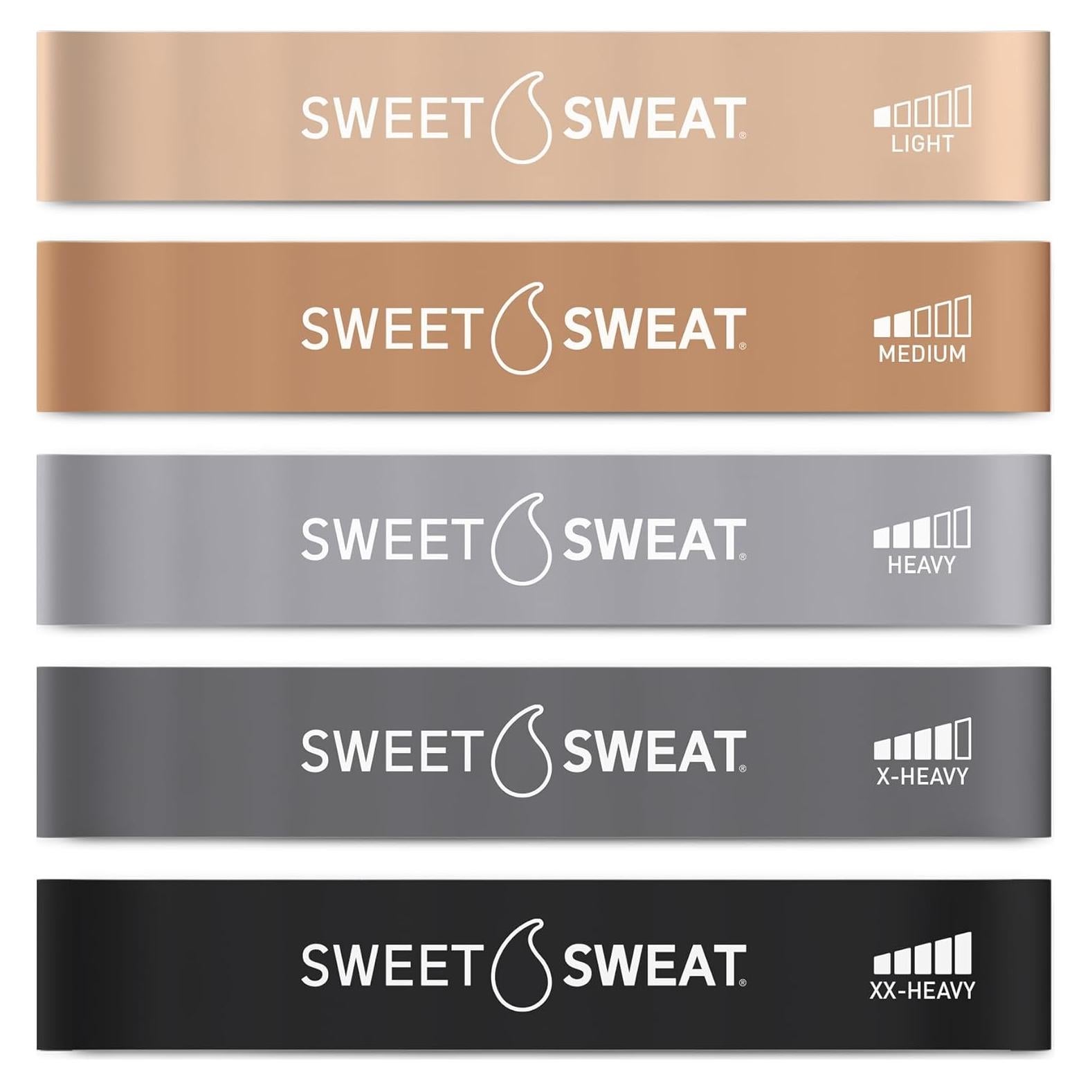 Bandas de Resistencia Sweet Sweat - Set de 5 Niveles para Ejercicio