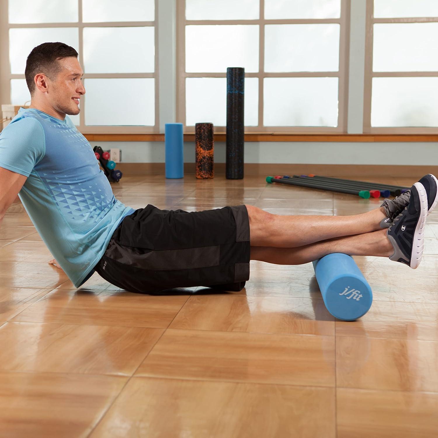 Rodillo de espuma JFIT 45.72 cm alta densidad azul