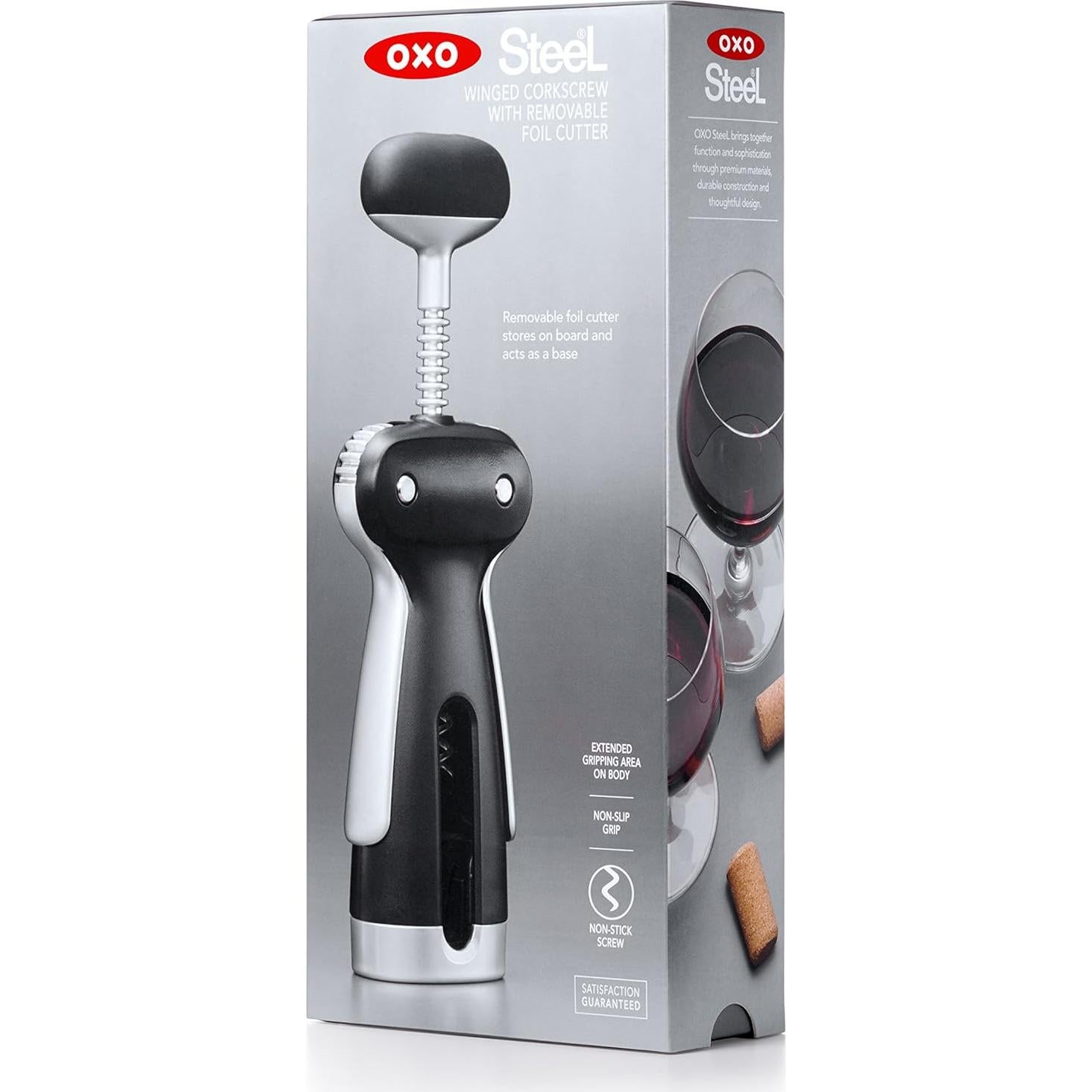 Sacacorchos de alas OXO con cortador de aluminio 26.4cm