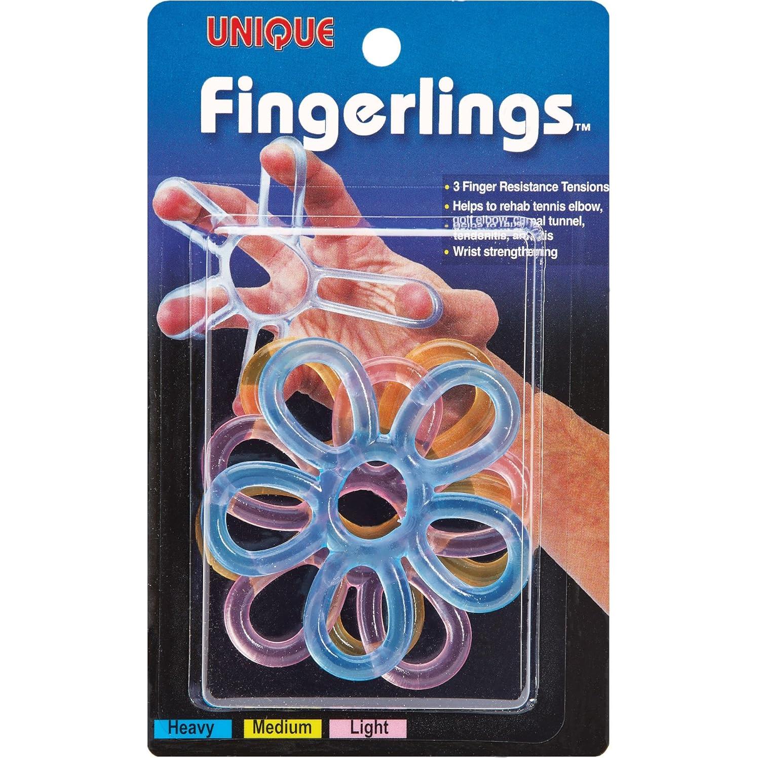 Bandas de Resistencia para Dedos Unique Sports - 3 Niveles