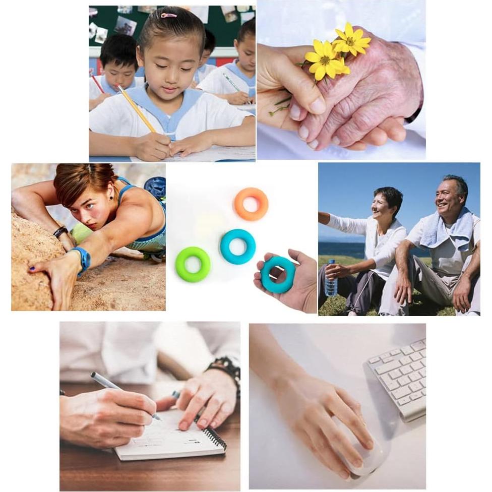 Entrenador de Fuerza de Agarre FMELAH 3 Niveles Silicona