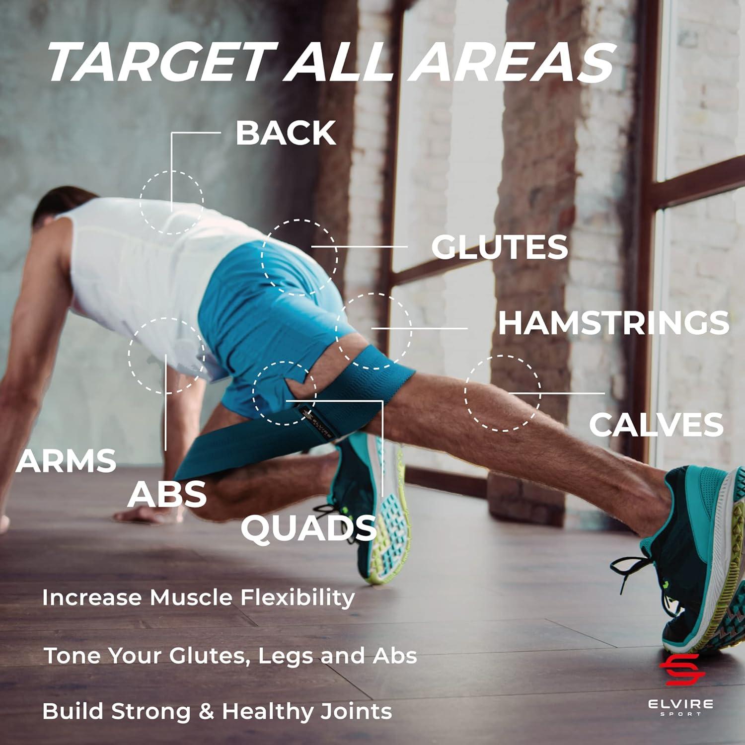 Bandas de Resistencia de Tela ELVIRE Sport - Set de 3 Niveles