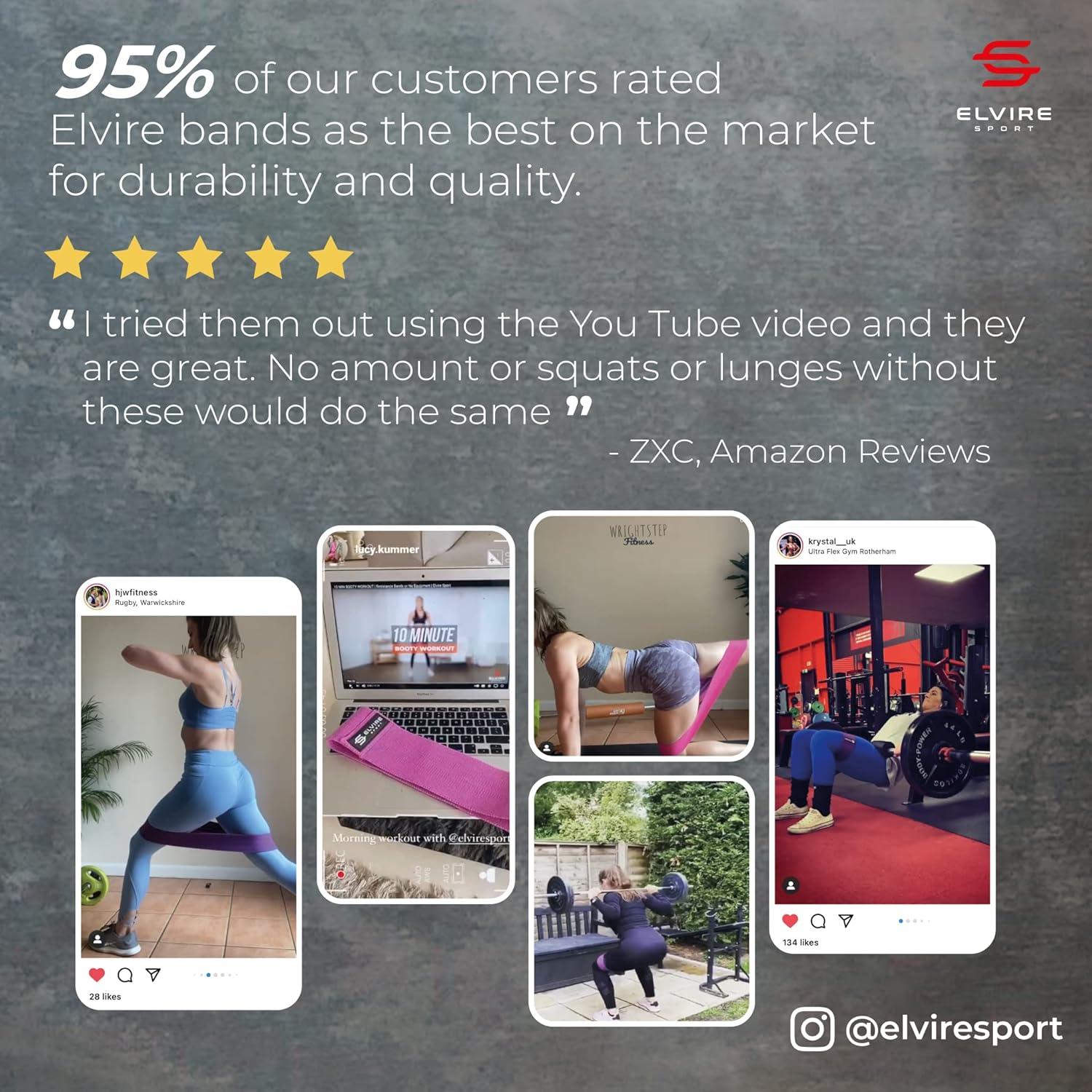 Bandas de Resistencia de Tela ELVIRE Sport - Set de 3 Niveles