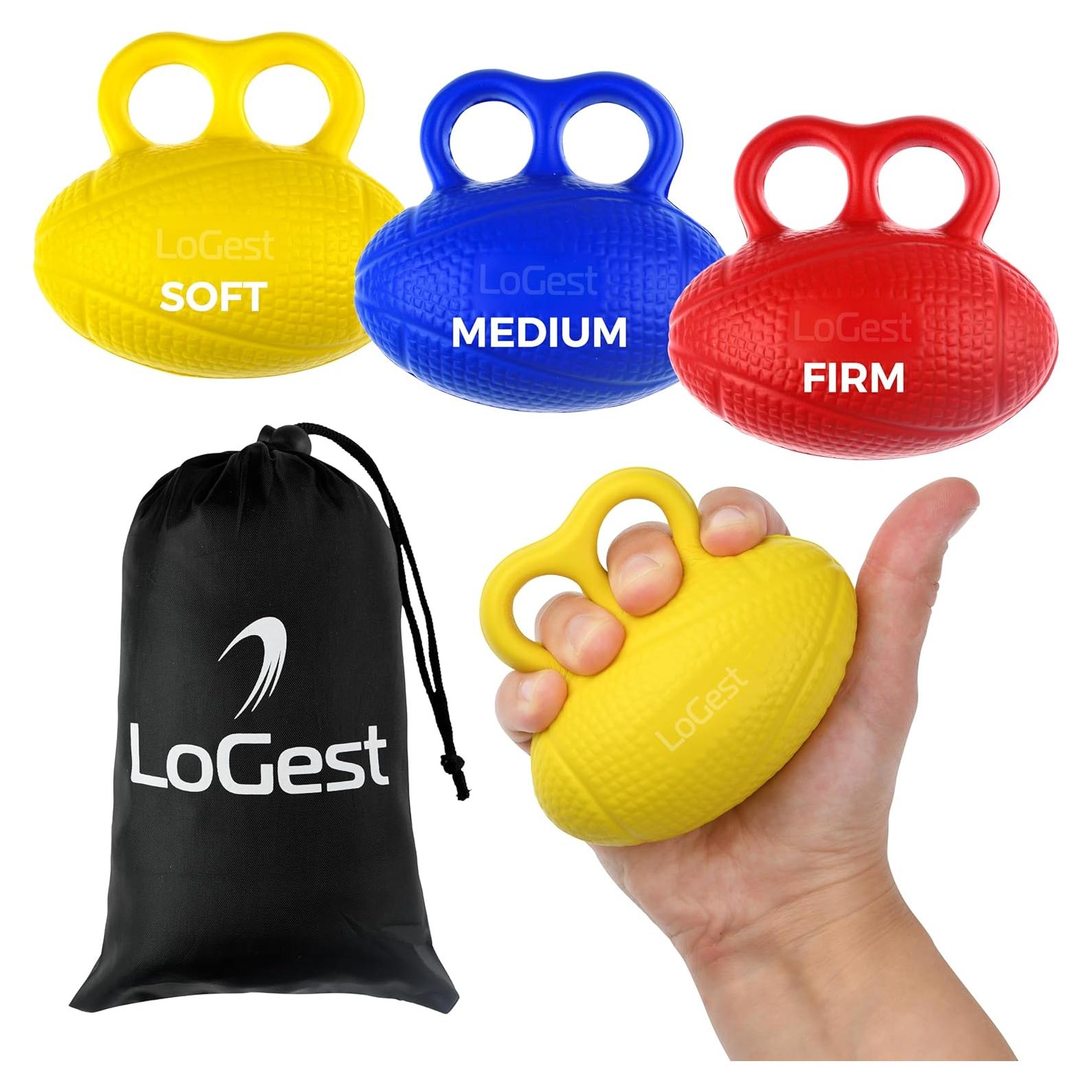 Set de 3 Pelotas de Ejercicio para Manos Logest - Terapia y Fortalecimiento