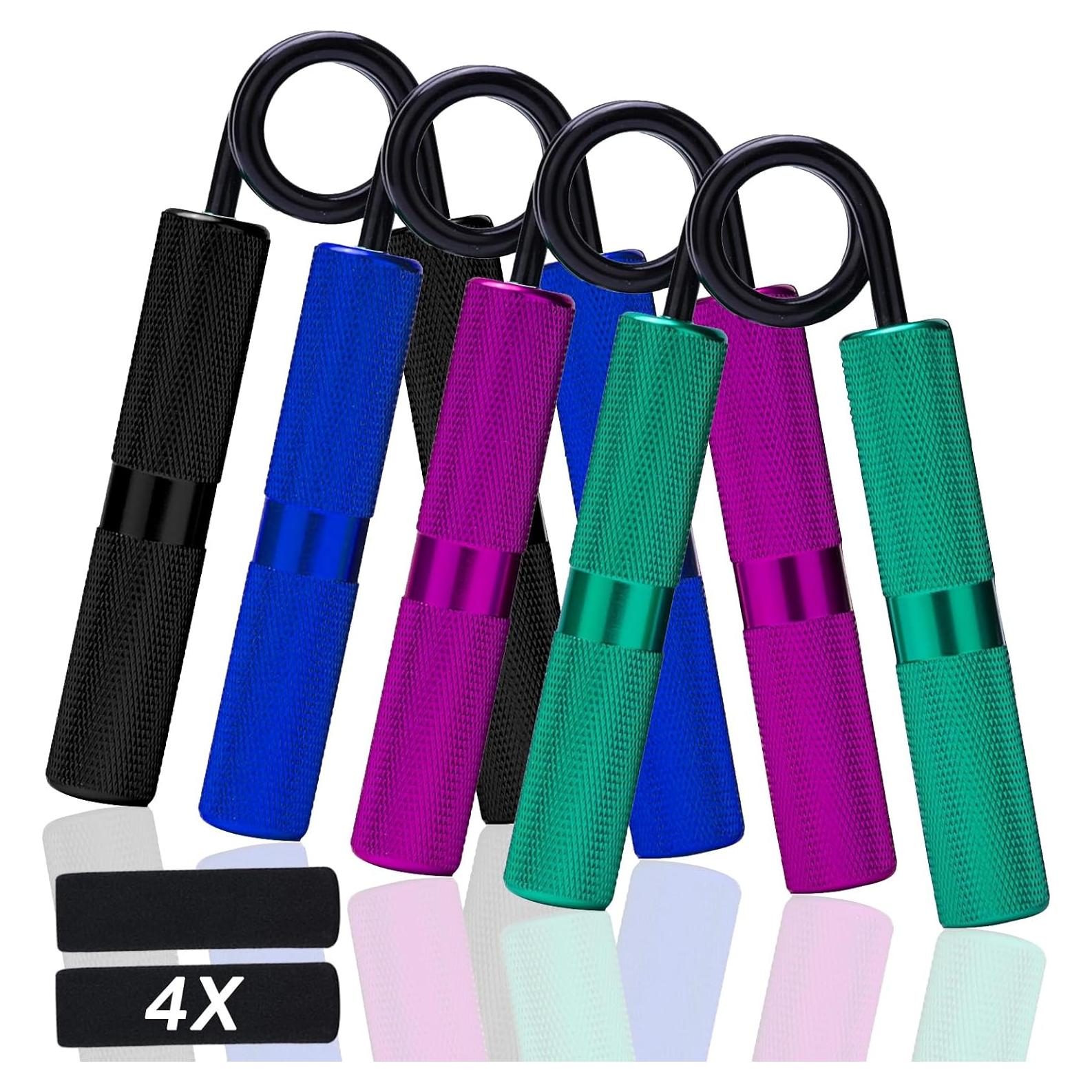 Entrenador de Fuerza de Agarre AIKESIWAY 4 Pack 50-200LB