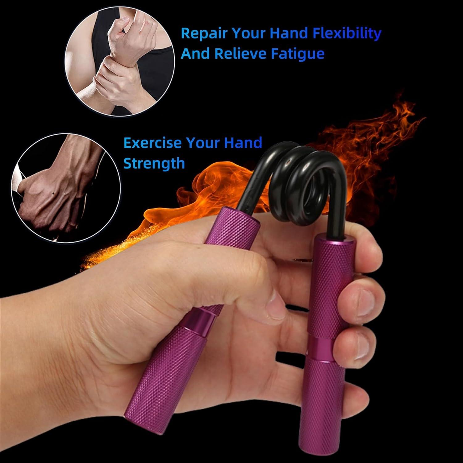 Entrenador de Fuerza de Agarre AIKESIWAY 4 Pack 50-200LB