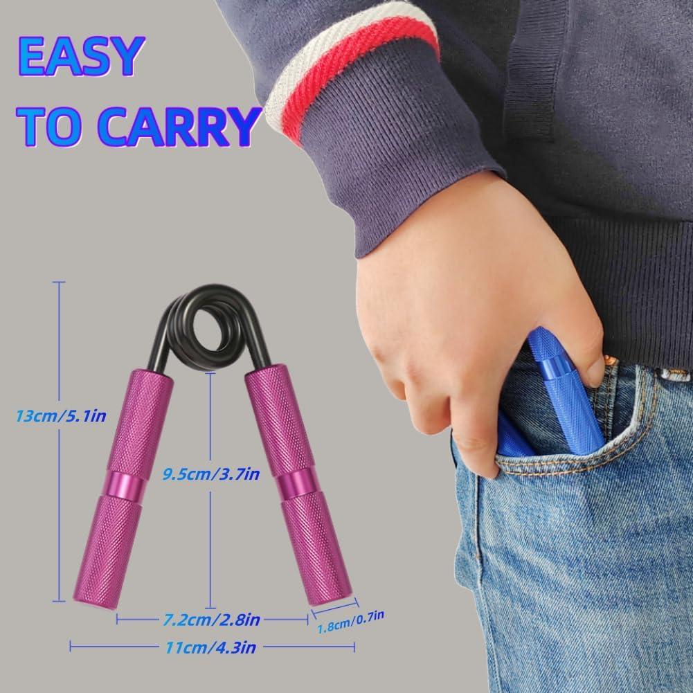 Entrenador de Fuerza de Agarre AIKESIWAY 4 Pack 50-200LB