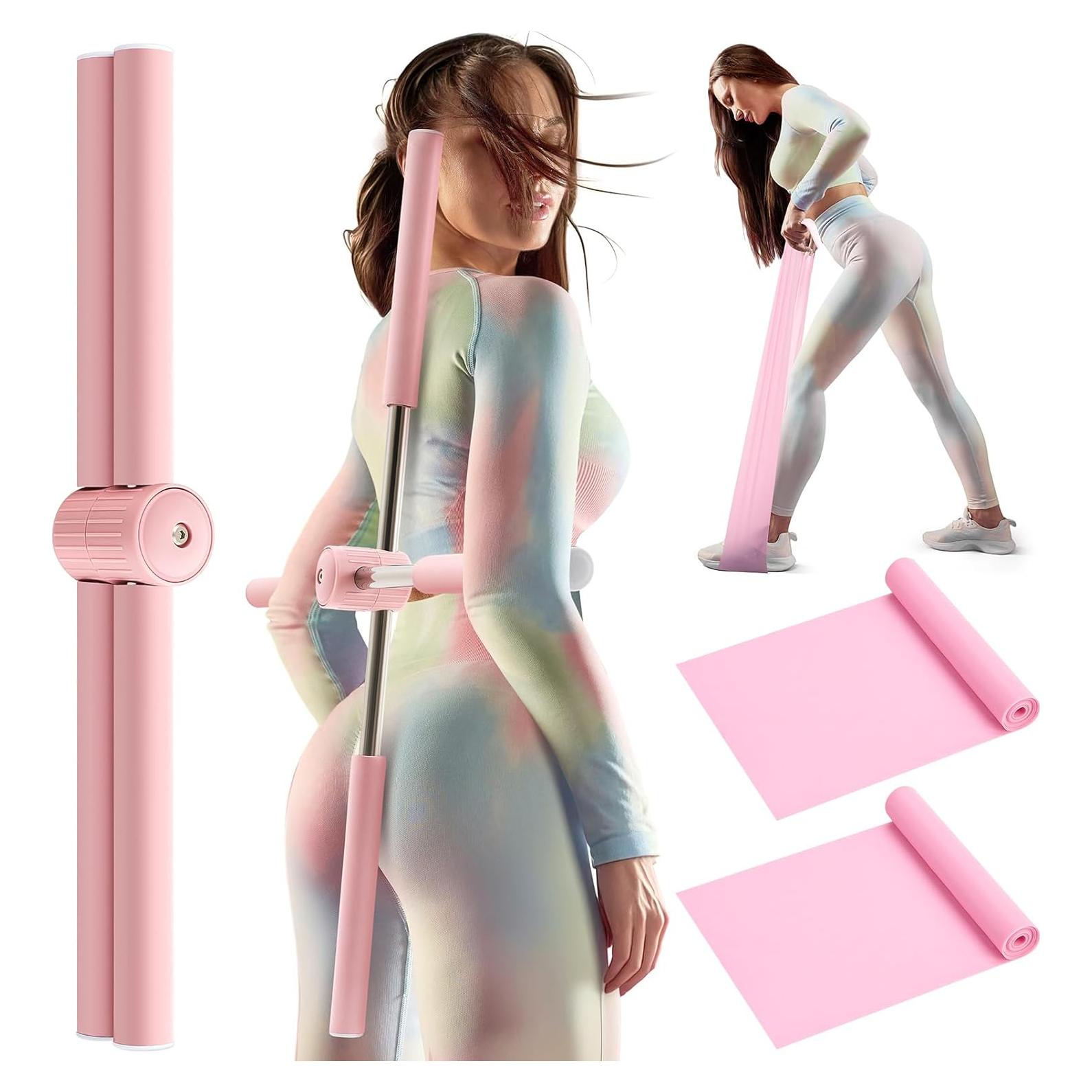 Corrector de Postura Gilprop AYO2428 Rosa + 2 Bandas Resistencia