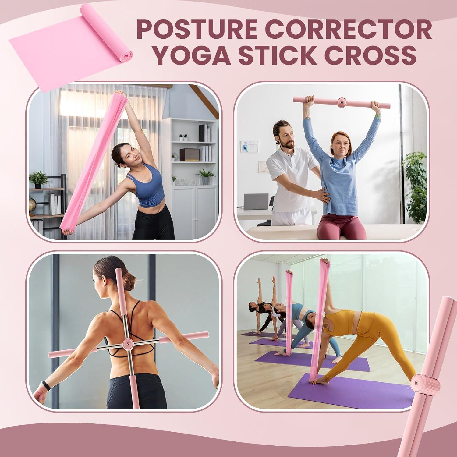 Corrector de Postura Gilprop AYO2428 Rosa + 2 Bandas Resistencia