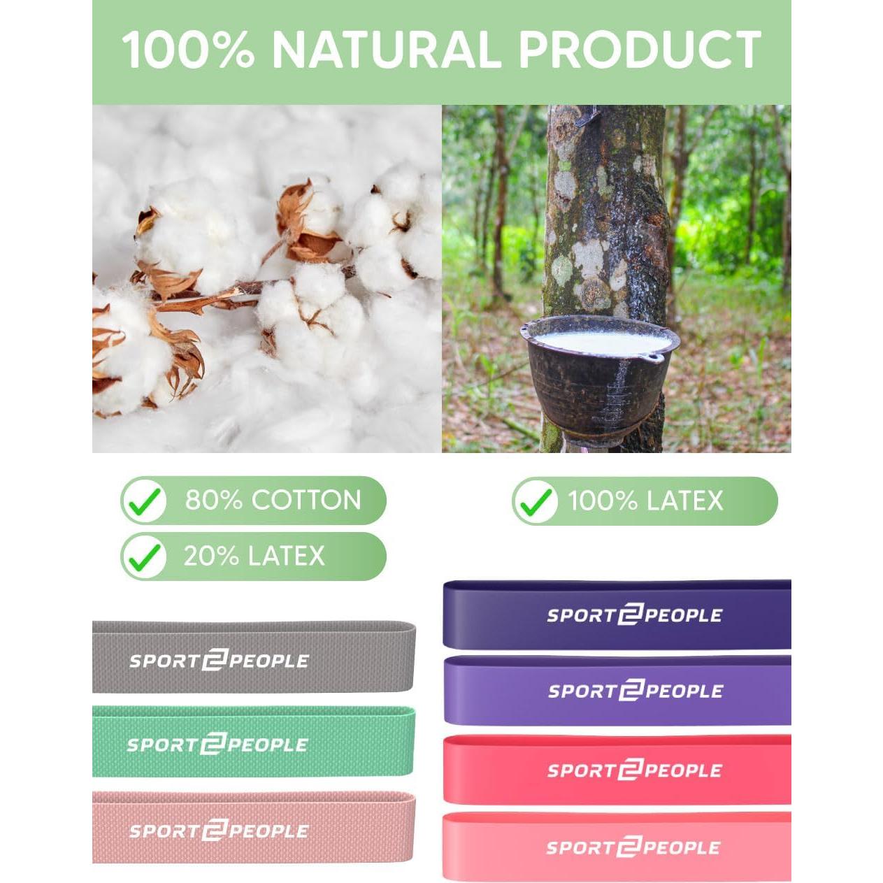 Bandas de Resistencia Sport2People para Glúteos y Ejercicio - 7 Niveles