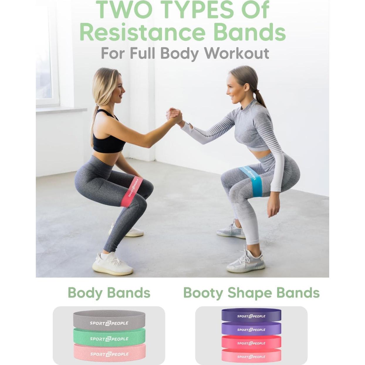 Bandas de Resistencia Sport2People para Glúteos y Ejercicio - 7 Niveles