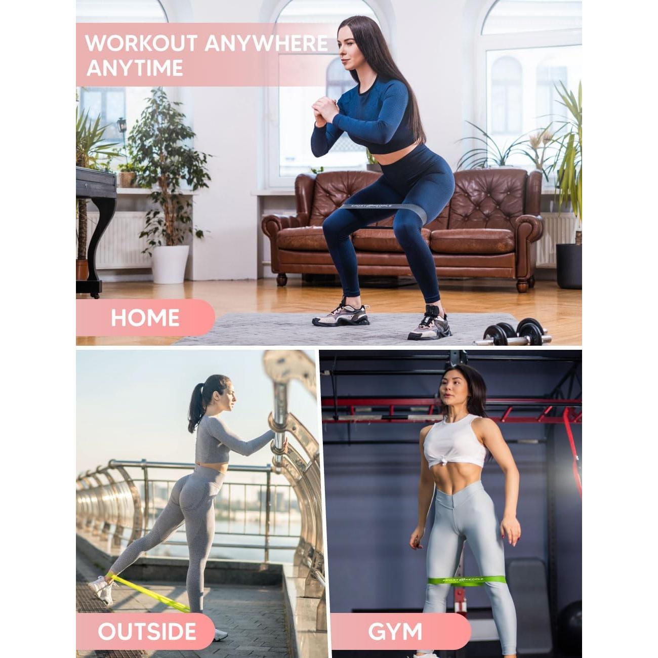 Bandas de Resistencia Sport2People para Glúteos y Ejercicio - 7 Niveles