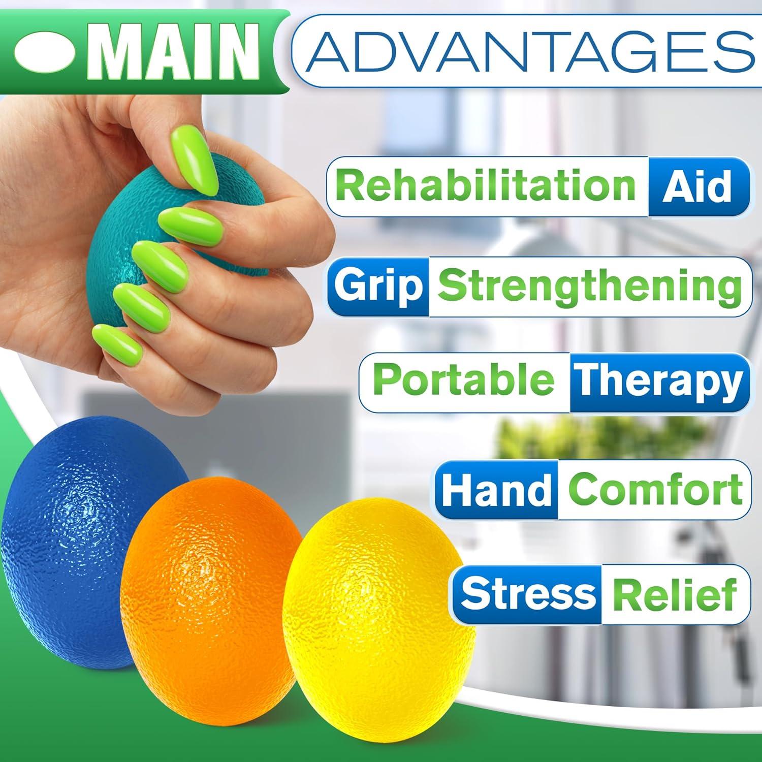 4 Pelotas de Terapia de Mano SVICHOCHKA - 4 Niveles Resistencia