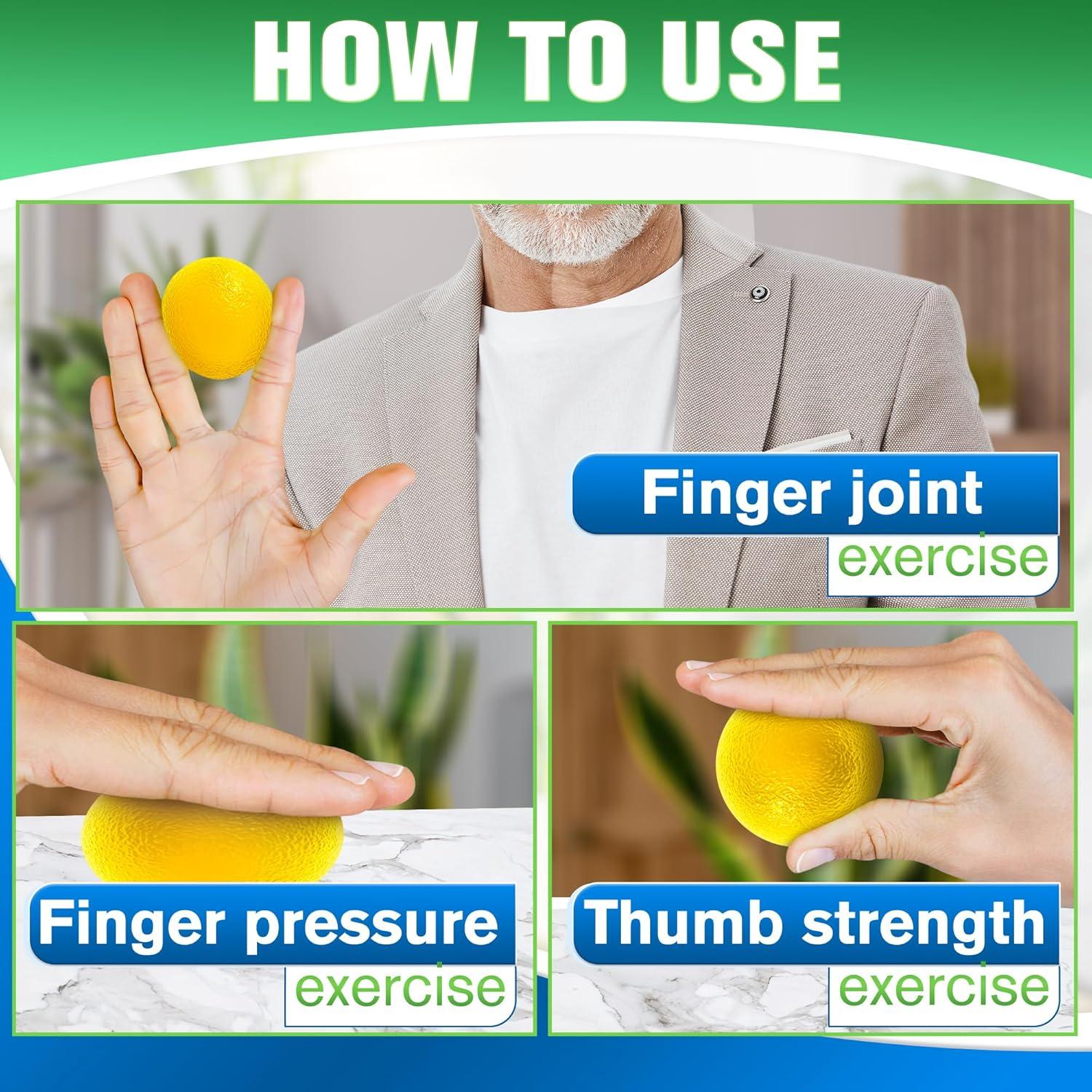 4 Pelotas de Terapia de Mano SVICHOCHKA - 4 Niveles Resistencia