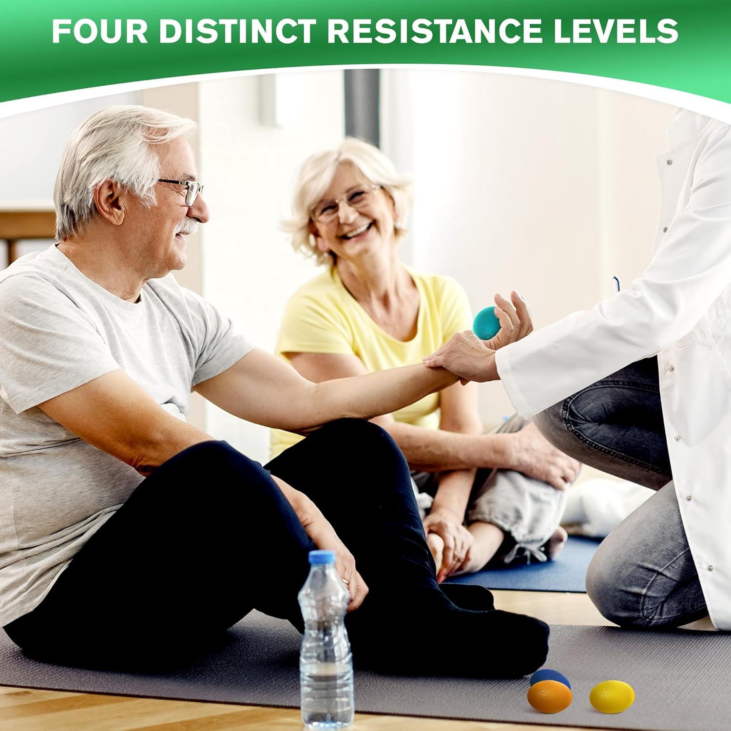 4 Pelotas de Terapia de Mano SVICHOCHKA - 4 Niveles Resistencia