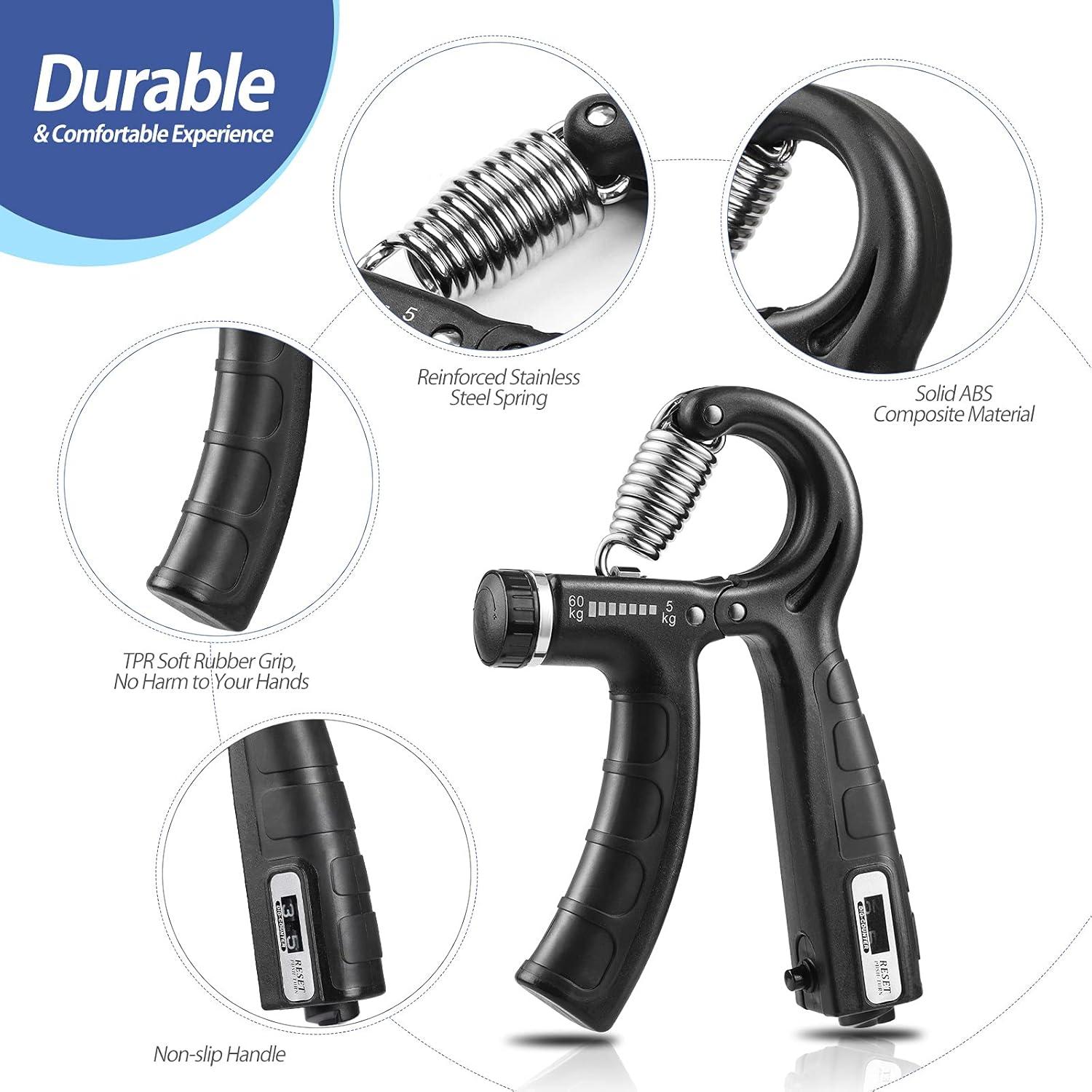 Entrenador de Fuerza de Agarre NIYIKOW 2 Pack Ajustable 5-60kg