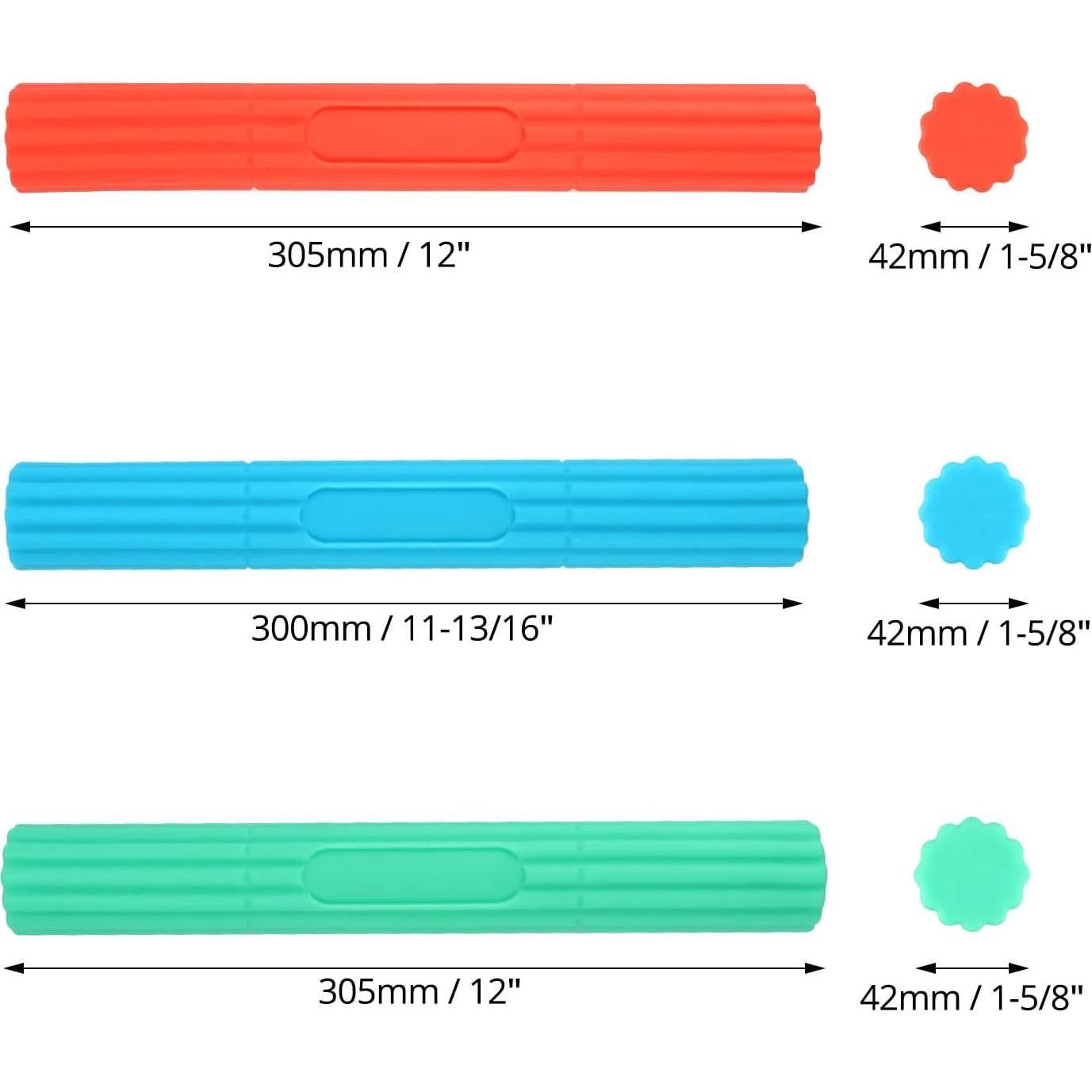 QWORK Barras de Ejercitador de Mano en Espiral - 3 Piezas, 3 Niveles de Resistencia