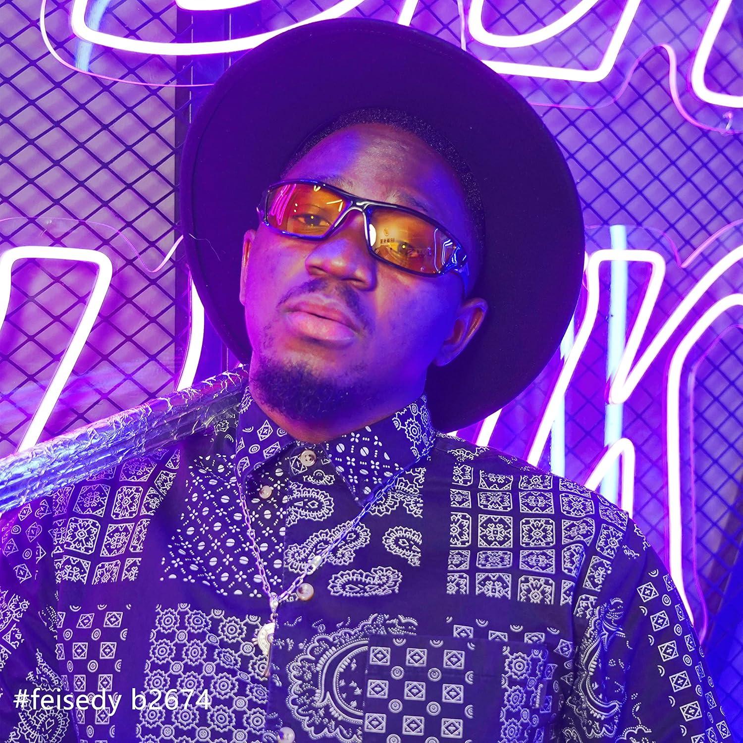 FEISEDY Gafas de Sol Polarizadas Amarillas para Hombres