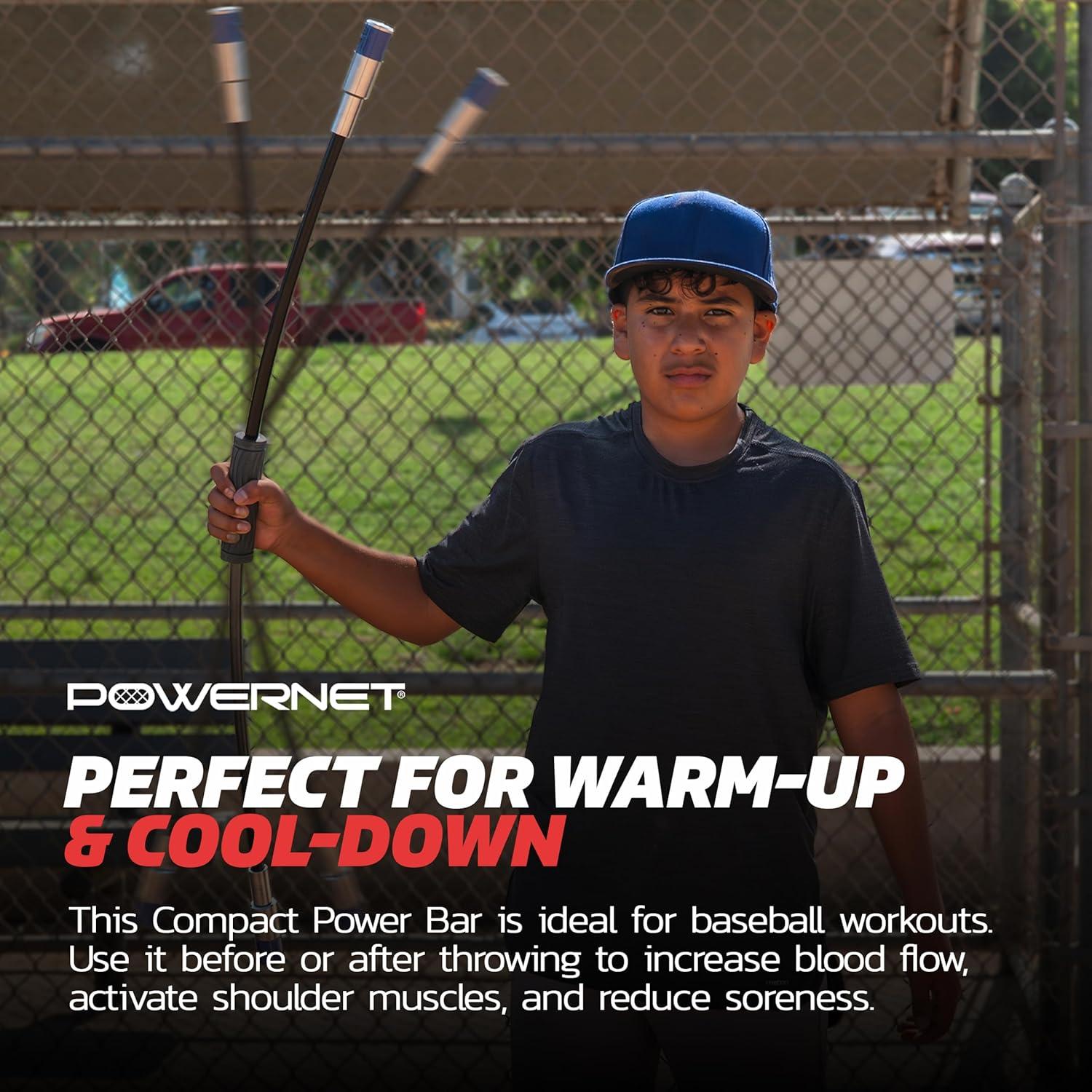 Barra de Poder Compacta PowerNet para Hombros - 3 Pesas Intercambiables