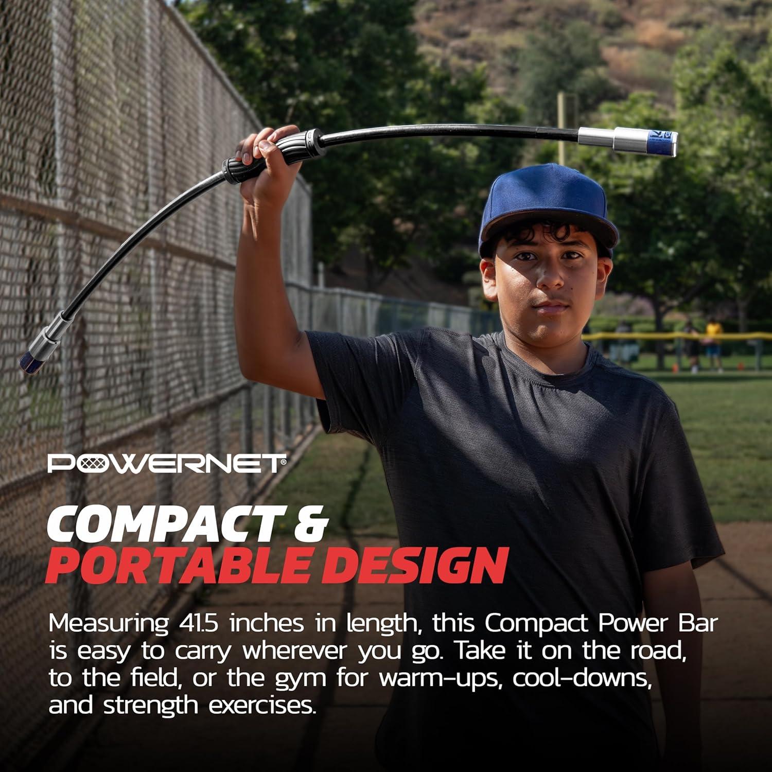 Barra de Poder Compacta PowerNet para Hombros - 3 Pesas Intercambiables