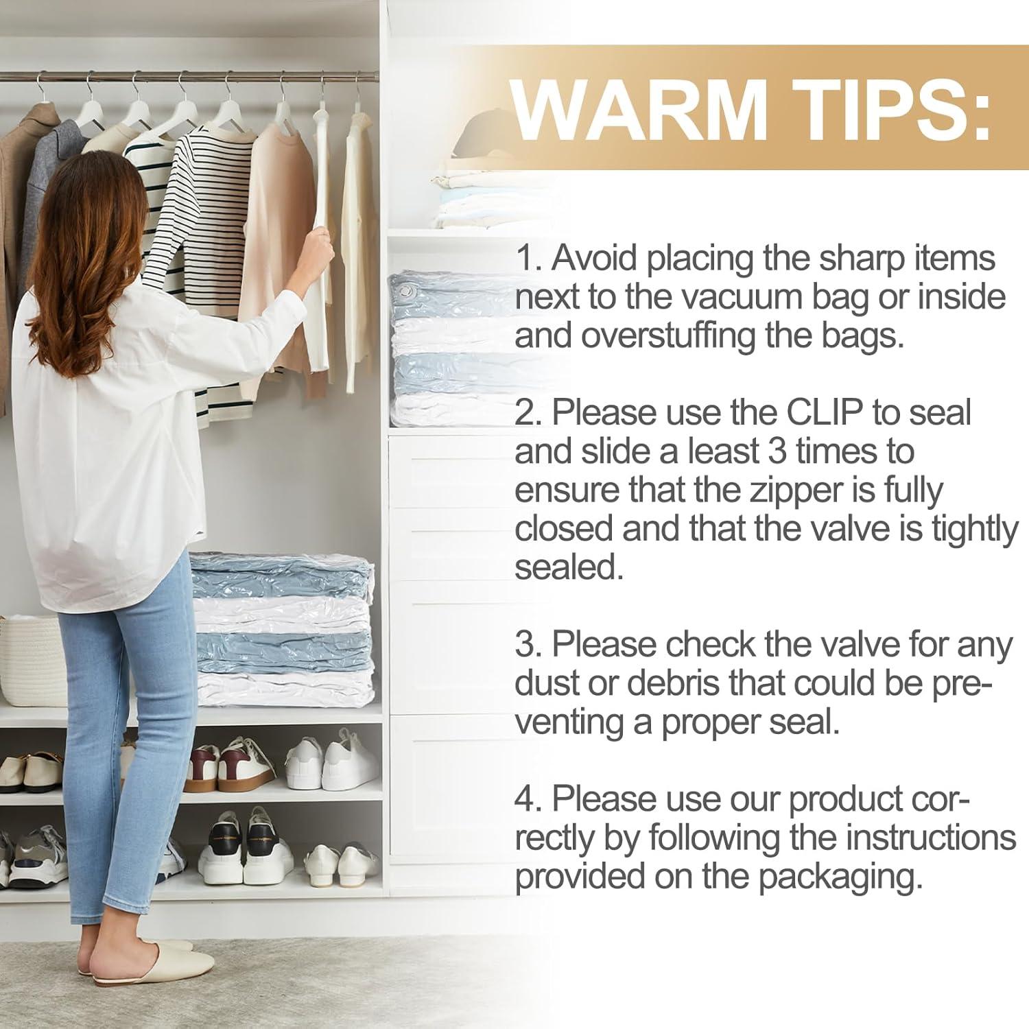 Bolsas de Almacenamiento al Vacío TAILI Jumbo 6 Pcs 79x102 cm