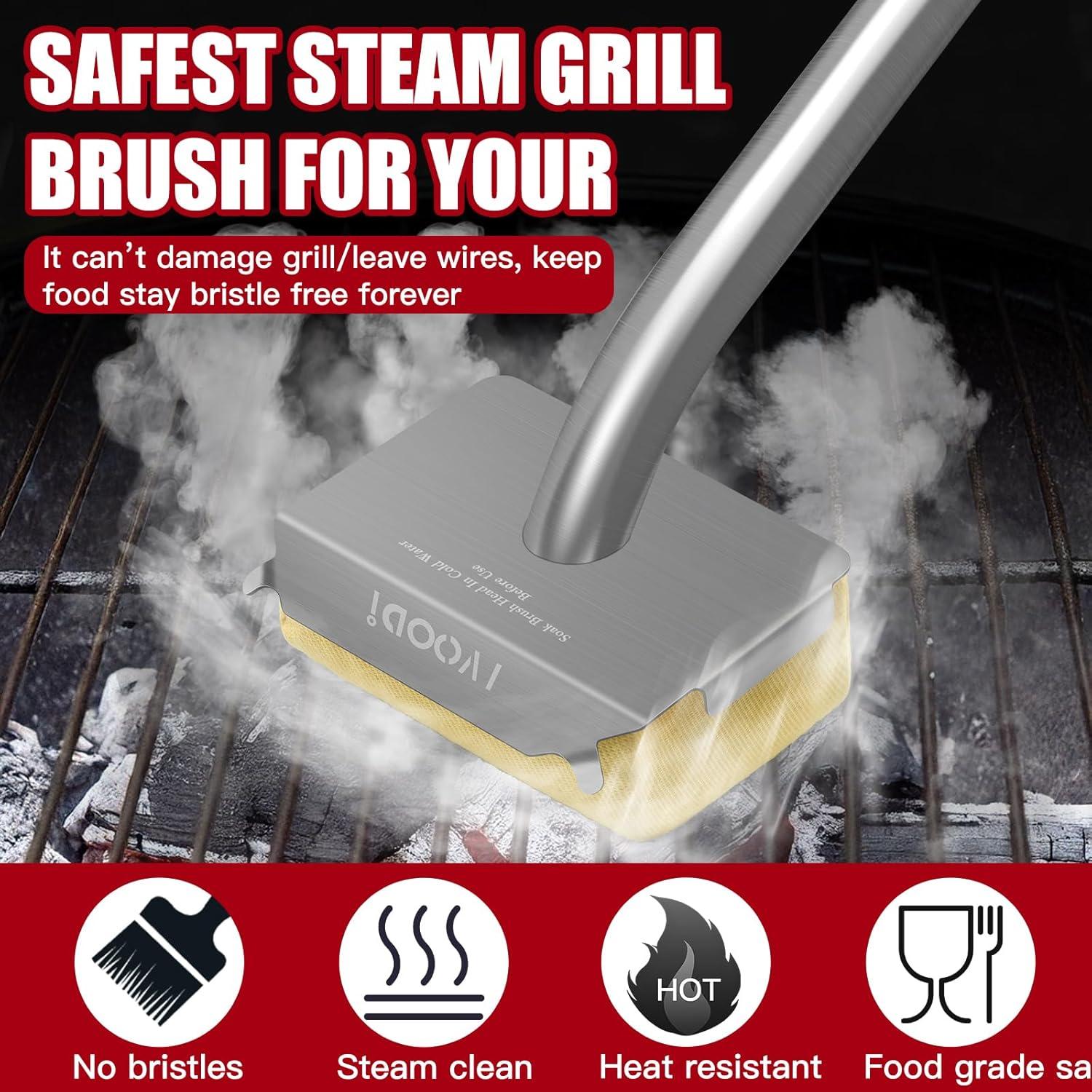 Cepillo de Vapor para Parrilla IVOODi - Cabezal Reemplazable