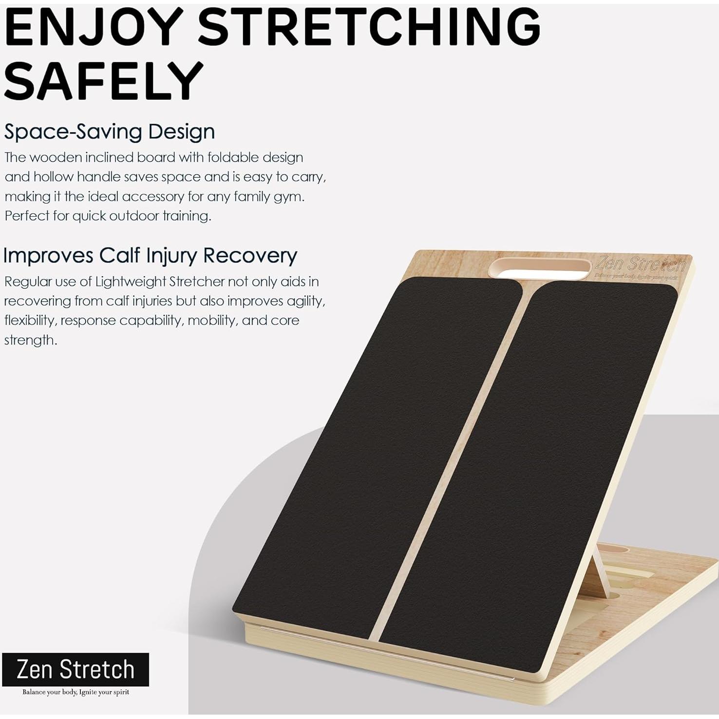 Tablero Inclinado de Madera Zenflex Ajustable para Estiramientos
