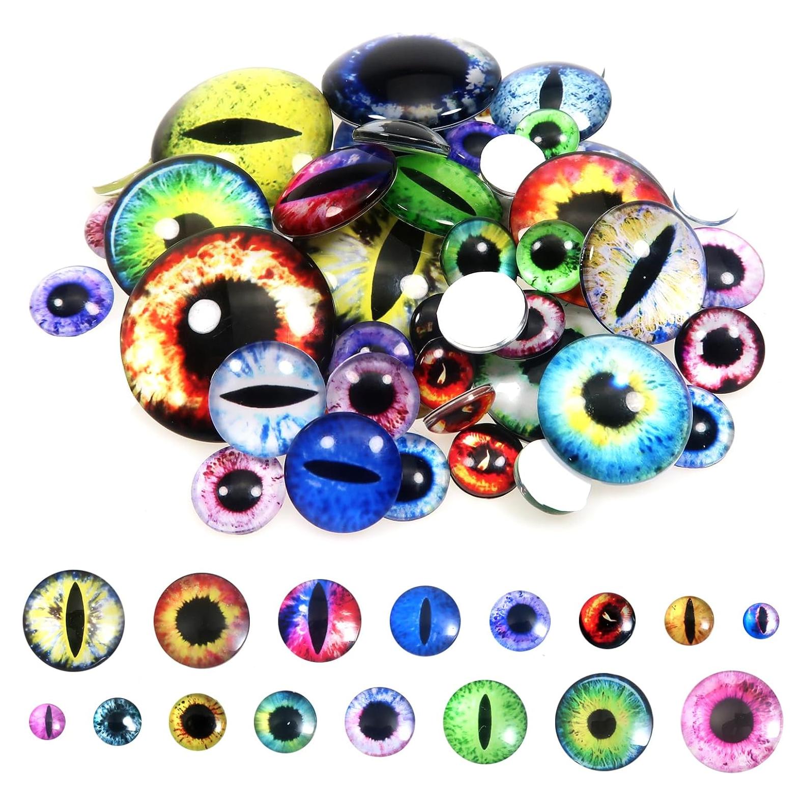 Ojos de Dragón de Vidrio TOAOB 160pcs 6-30mm Manualidades