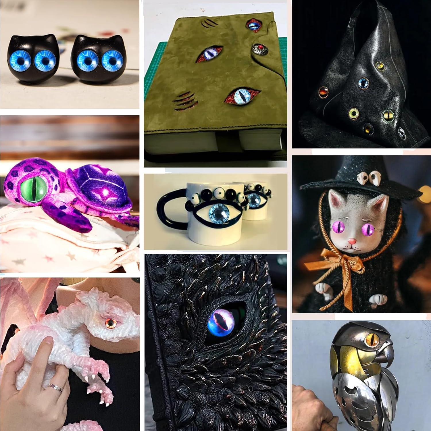 Ojos de Dragón de Vidrio TOAOB 160pcs 6-30mm Manualidades