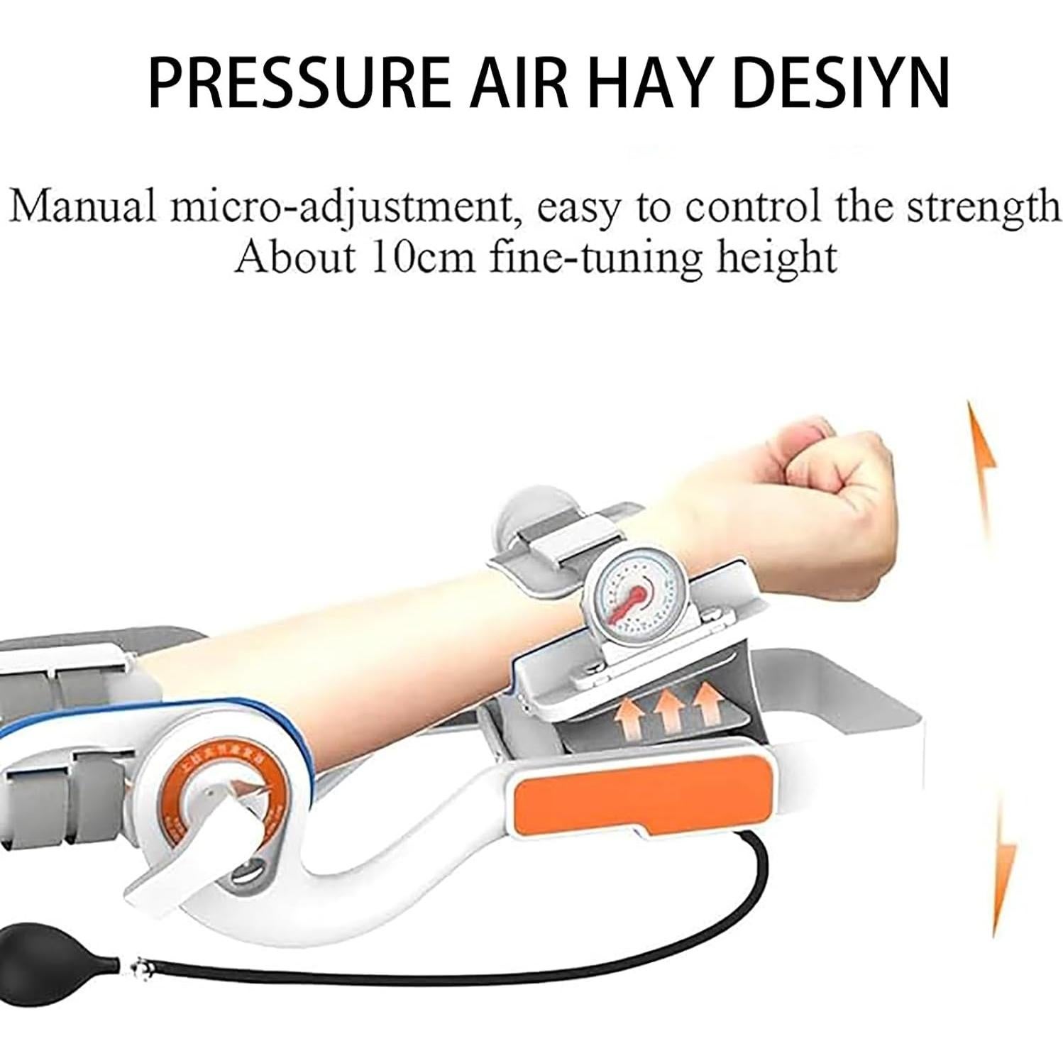 Brace Elbow Joint Rehabilitation Device, Elbow Stretching Trainer with Air Bag Pressurization and Angle Dial, Adjustable -15° to 150° Angle, for Stroke Hemiplegia Patients
