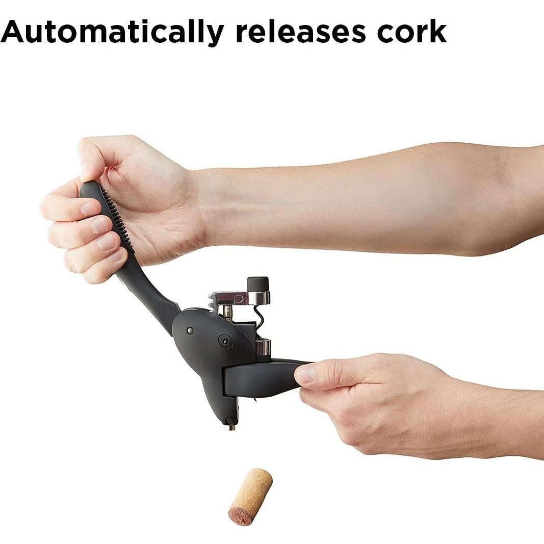 Sacacorchos Rabbit W6004N Negro con Cortador y Espiral Extra