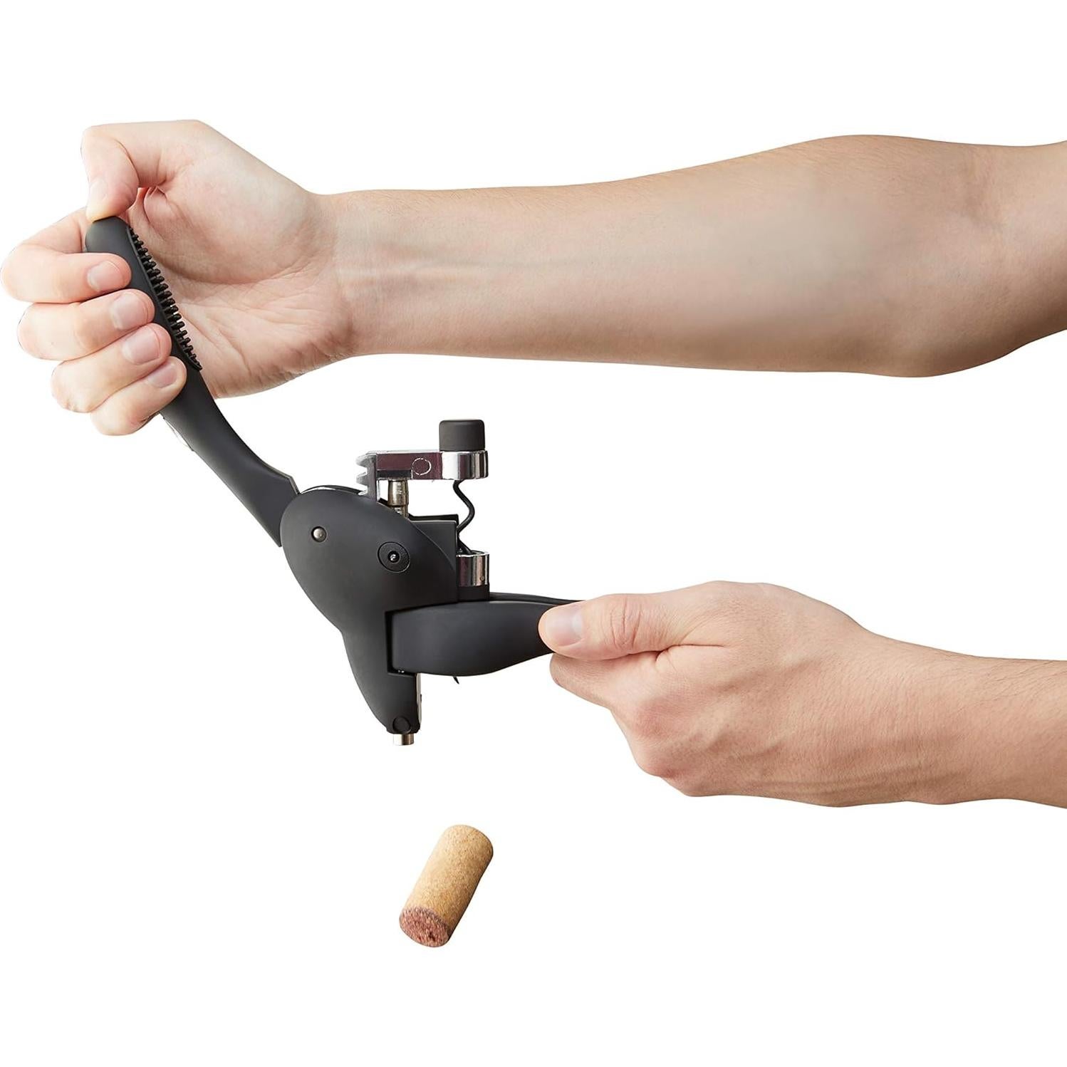 Sacacorchos Rabbit W6004N Negro con Cortador y Espiral Extra