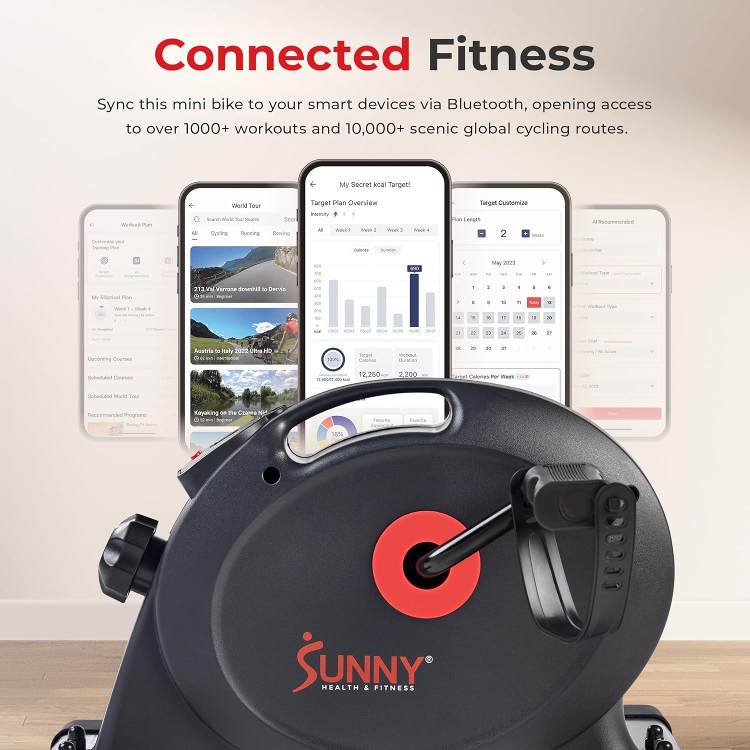 Ejercitador de Pedales Mini Sunny Health & Fitness - 6.26 kg