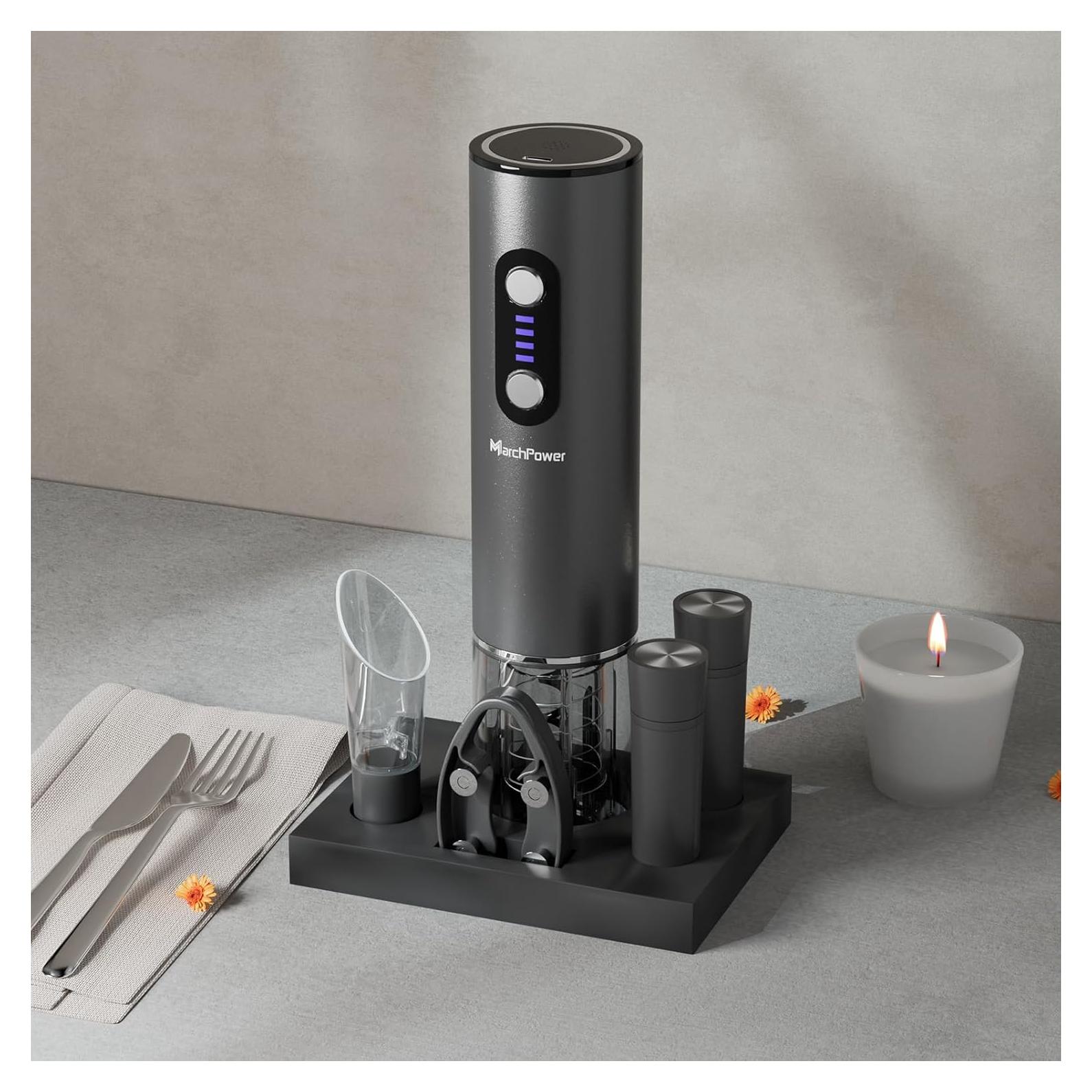 Abridor de Vino Eléctrico Marchpower Automático con Accesorios