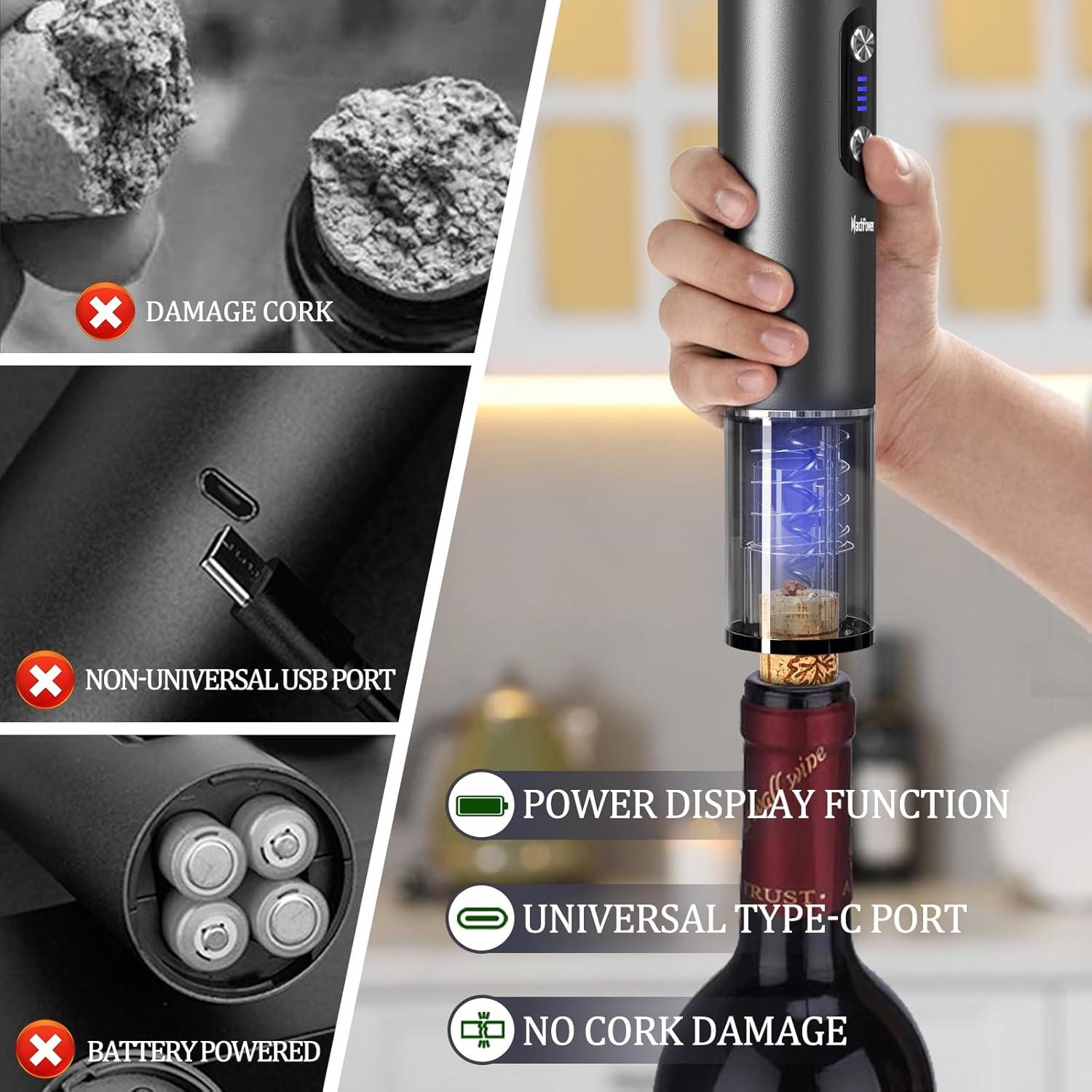 Abridor de Vino Eléctrico Marchpower Automático con Accesorios