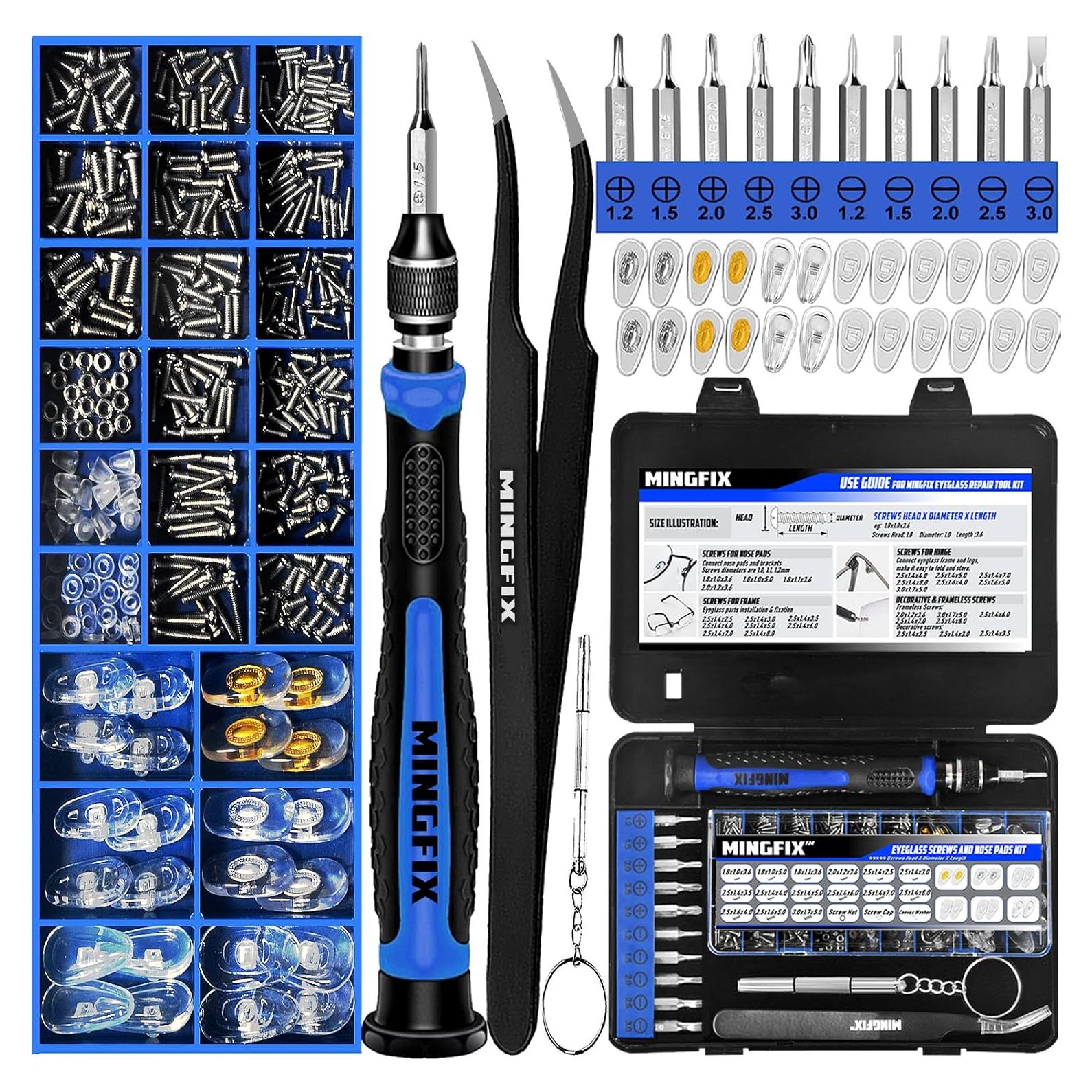 Kit de Reparación de Gafas MINGFIX con Tornillos y Pinzas