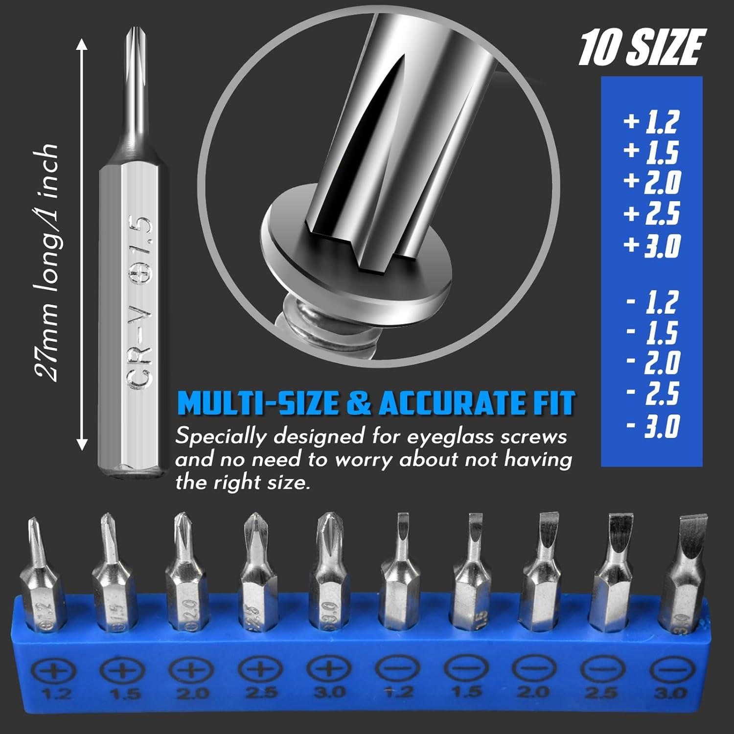 Kit de Reparación de Gafas MINGFIX con Tornillos y Pinzas