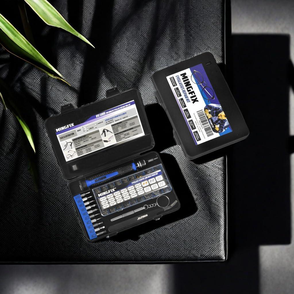 Kit de Reparación de Gafas MINGFIX con Tornillos y Pinzas