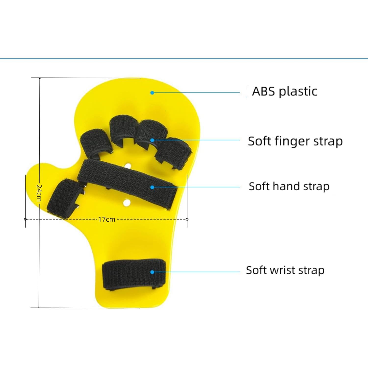 Ortesis para Dedos FANBODTA Amarilla Rehabilitación 24x17cm