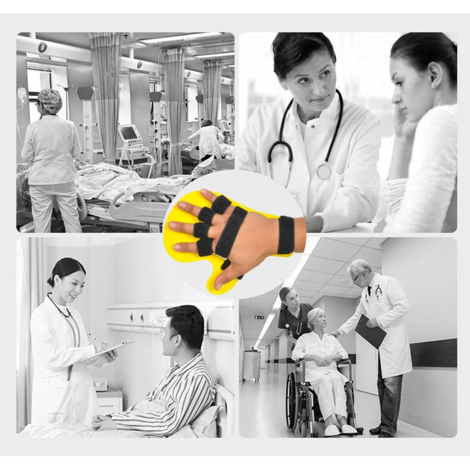 Ortesis para Dedos FANBODTA Amarilla Rehabilitación 24x17cm