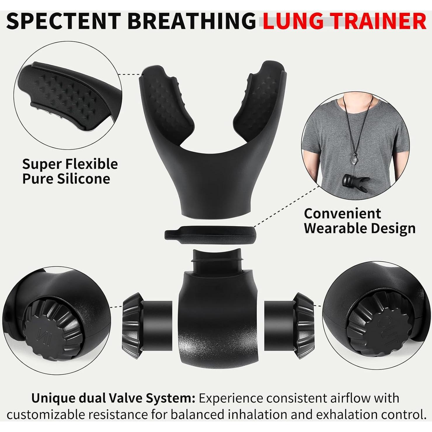 Entrenador de Respiración Spectent BRT001 Portátil 95g