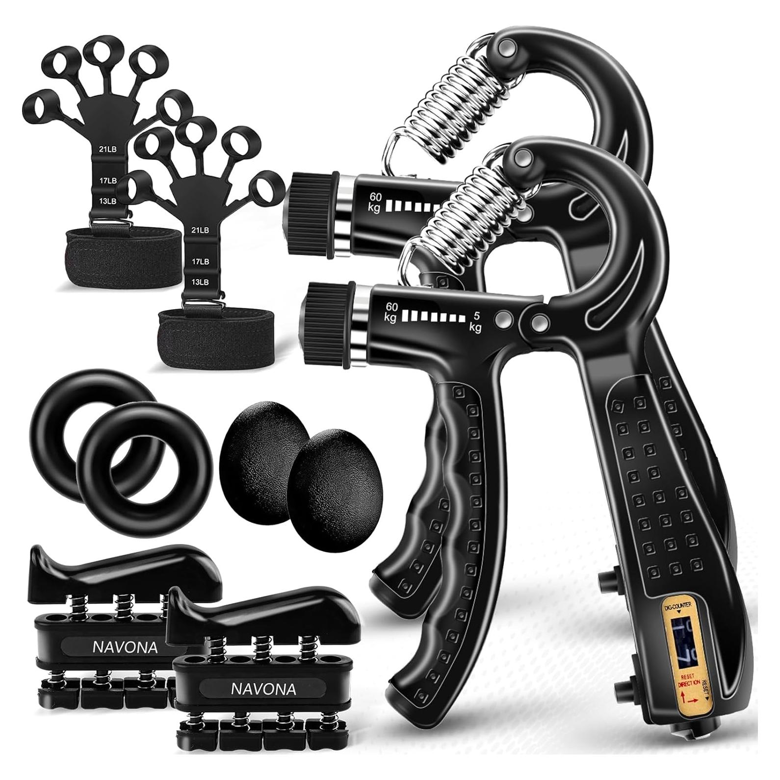 Kit de Ejercitadores de Agarre Navona 10 Piezas