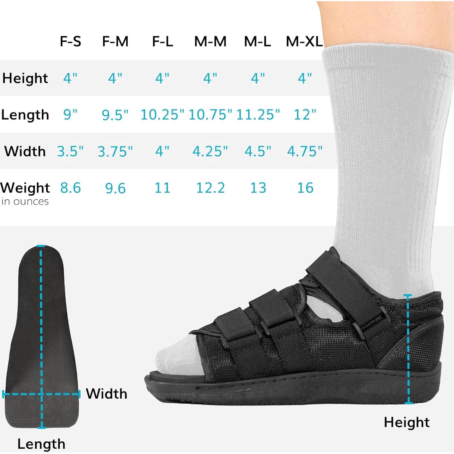 Zapato Postoperatorio Ortopédico BraceAbility Femenino M