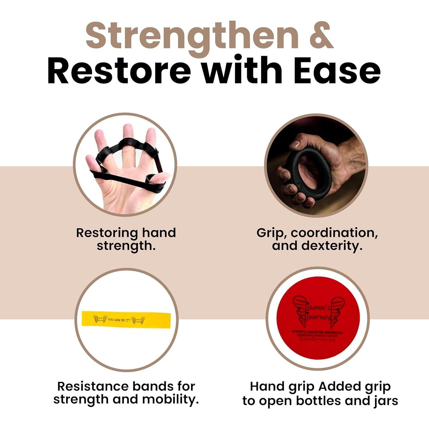 Kit de Ejercicio Terapia Mano JoAnn's Journey Rehabilitación