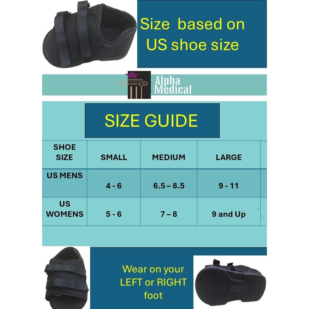 Zapato Quirúrgico Post-Operativo Alpha Medical Pequeño Mujer